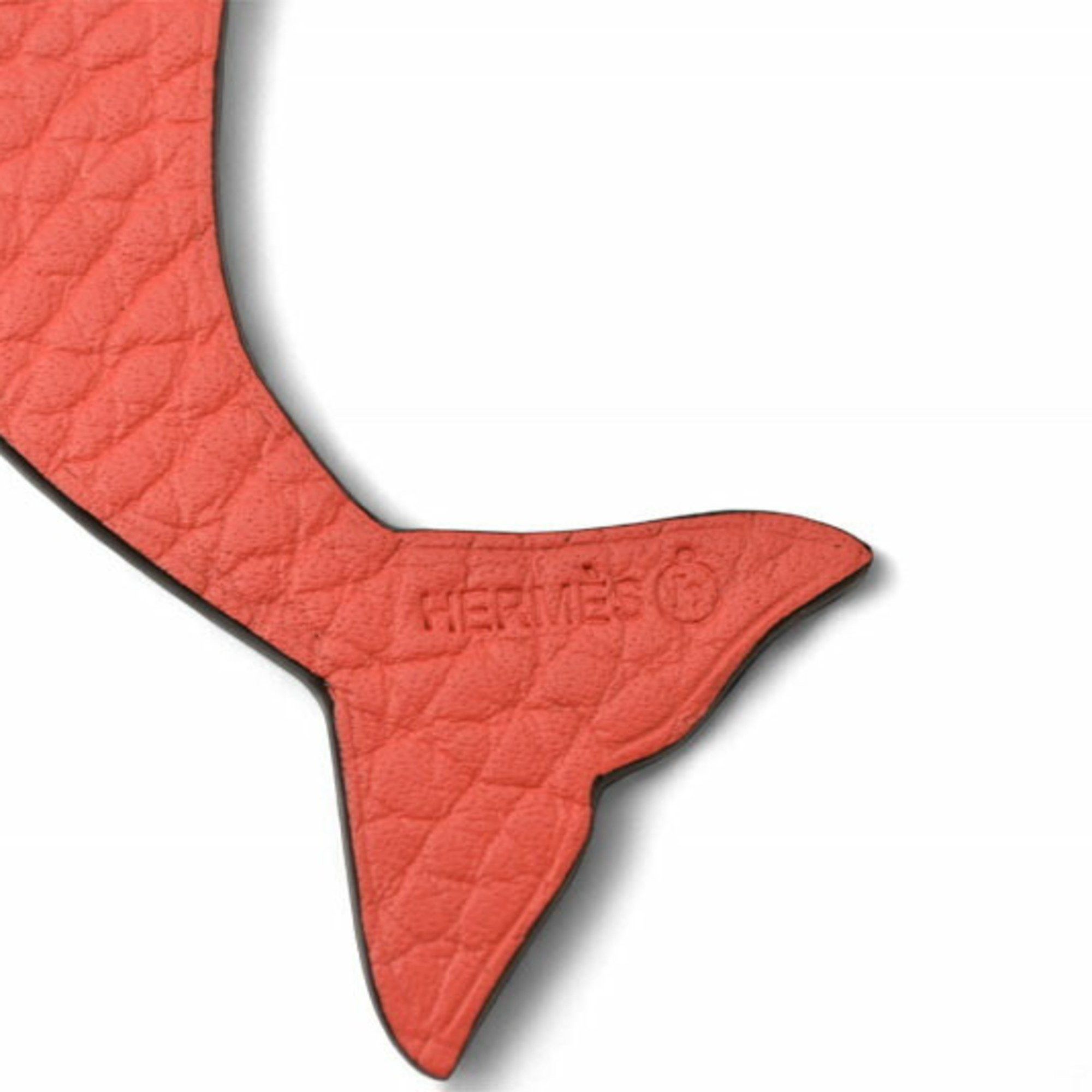Hermes Hermes Hermès bag charm strap, dolphin motif, petite h ornament, burgundy, unused Size ONE SIZE - 5 Thumbnail