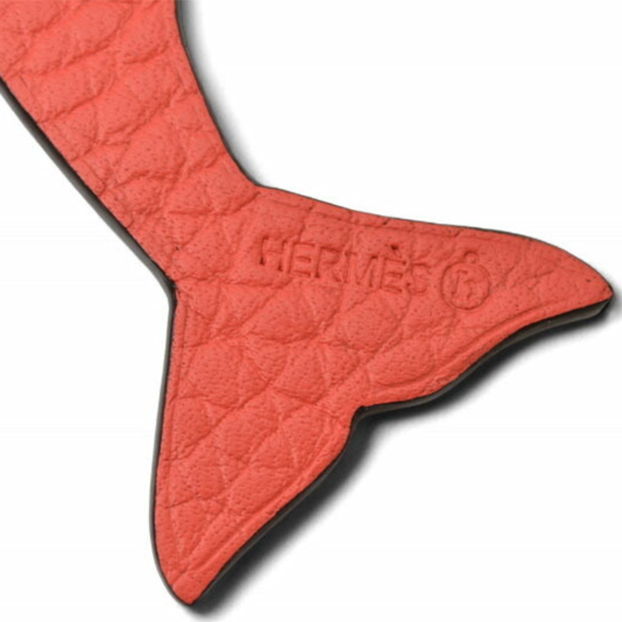 Hermes Hermes Hermès bag charm strap, dolphin motif, petite h ornament, burgundy, unused Size ONE SIZE - 4 Thumbnail