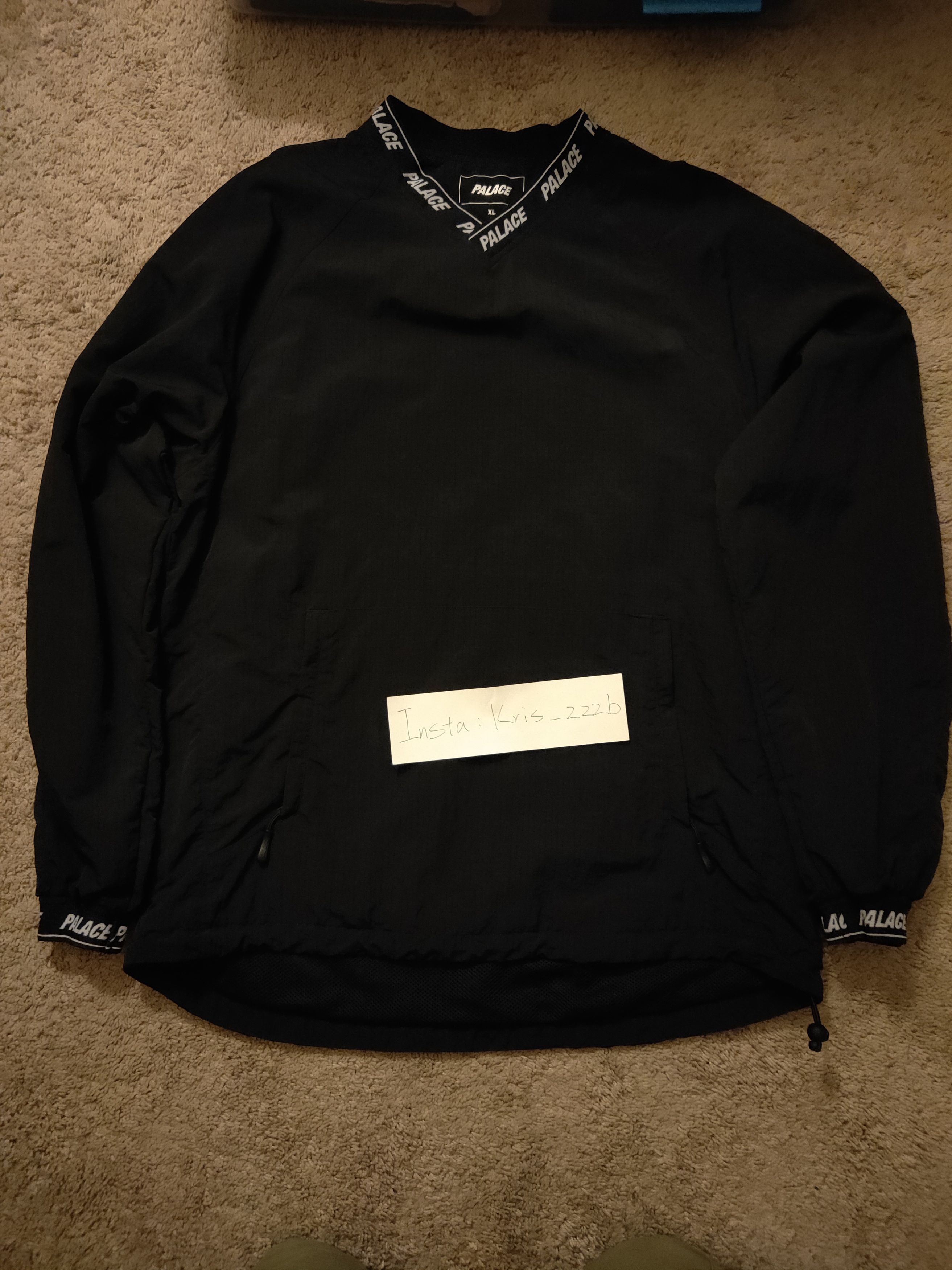 Palace PALACE ASLAN SHELL CREW BLACK | Grailed