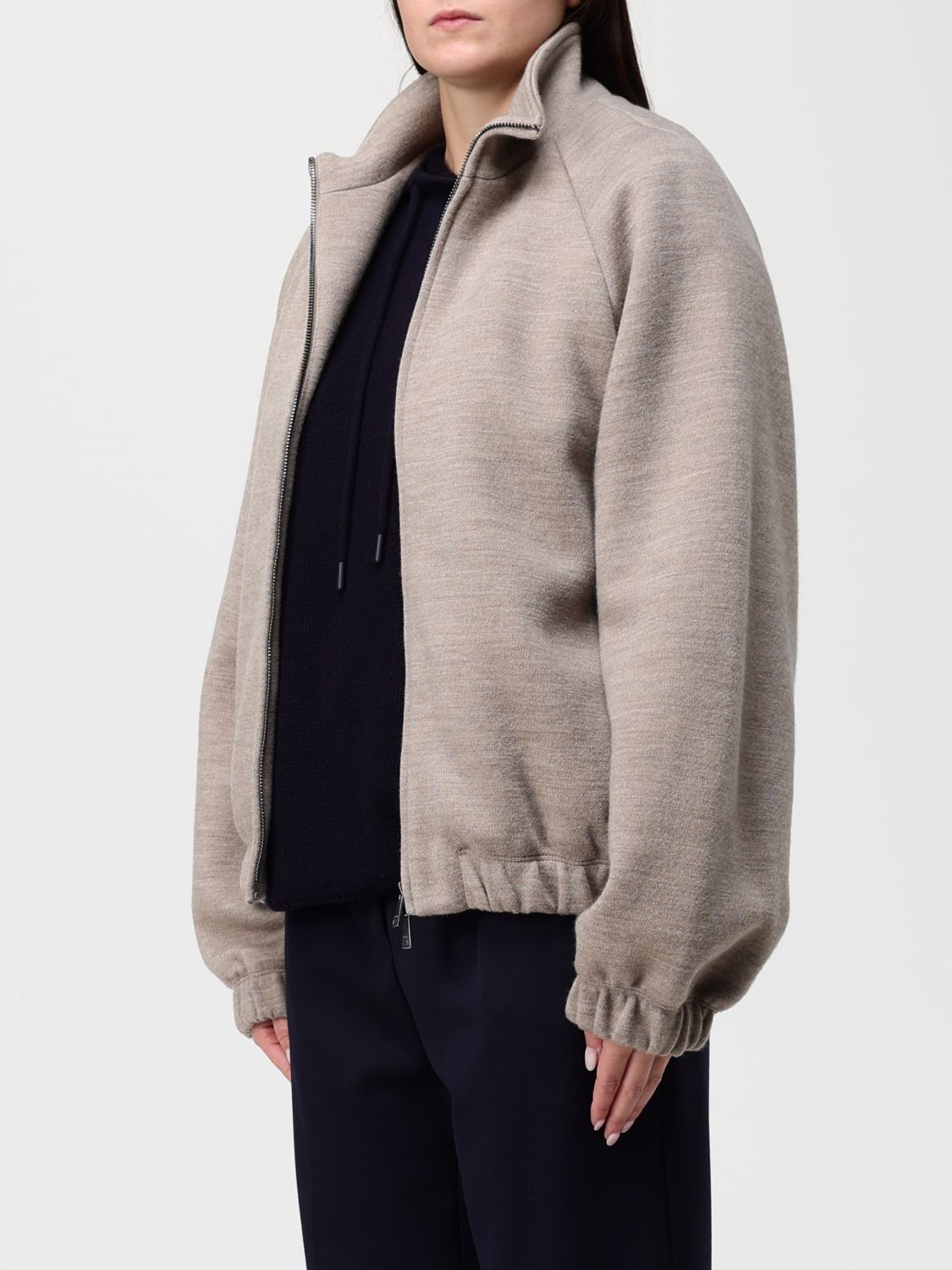 Max Mara Max Mara Sweatshirt Woman Beige Size M / US 6-8 / IT 42-44 - 3 Thumbnail