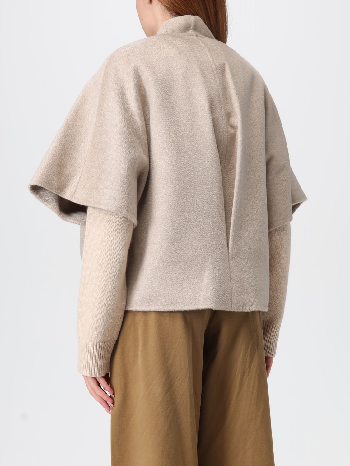 Max Mara Max Mara Cape Woman Sand Size ONE SIZE - 3 Thumbnail