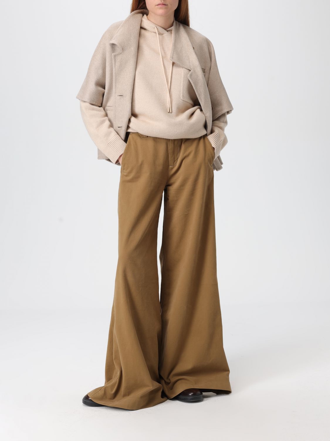 Max Mara Max Mara Cape Woman Sand Size ONE SIZE - 2 Thumbnail