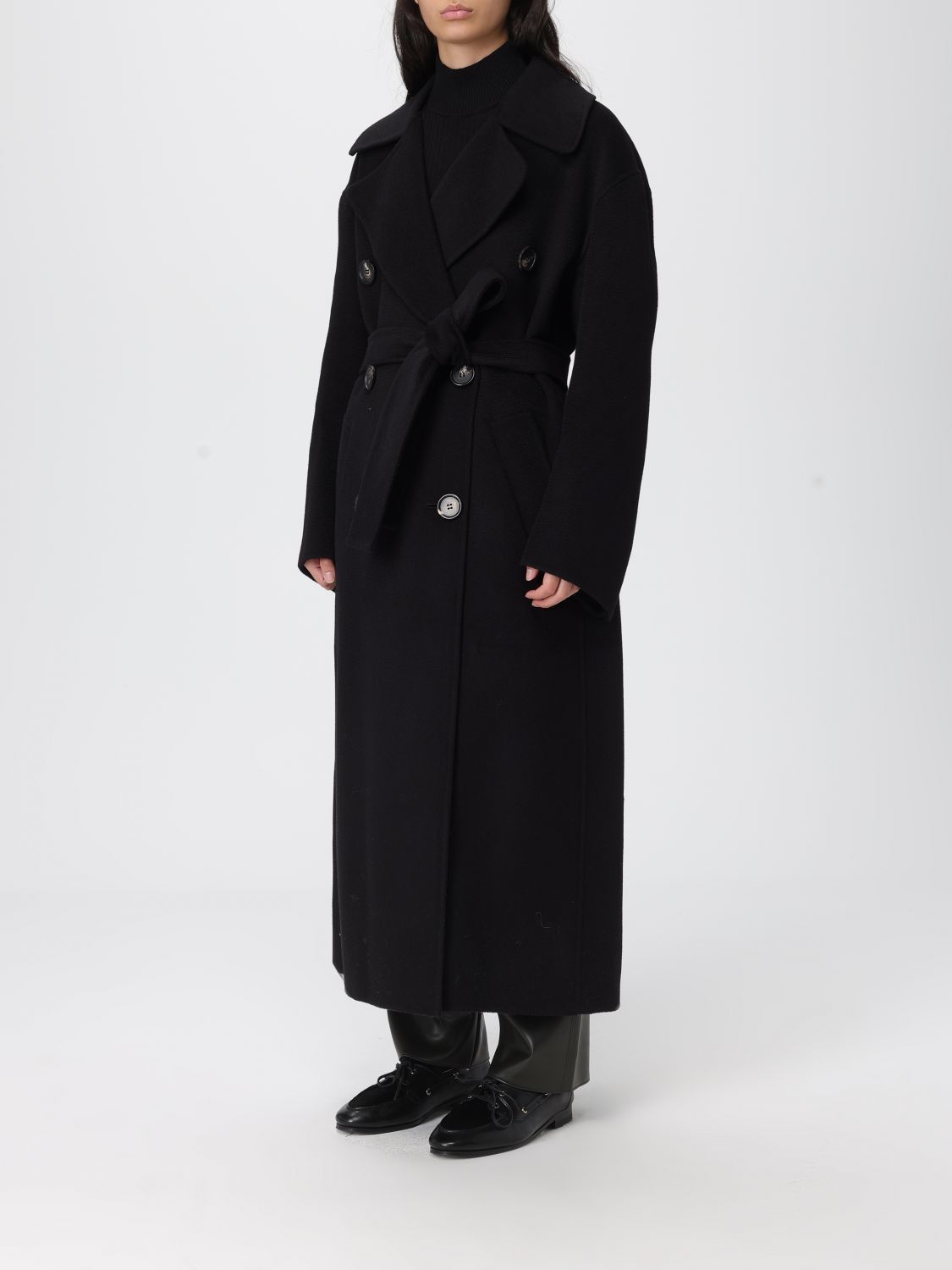 Max Mara Max Mara Trench Coat Woman Black Size L / US 10 / IT 46 - 3 Thumbnail