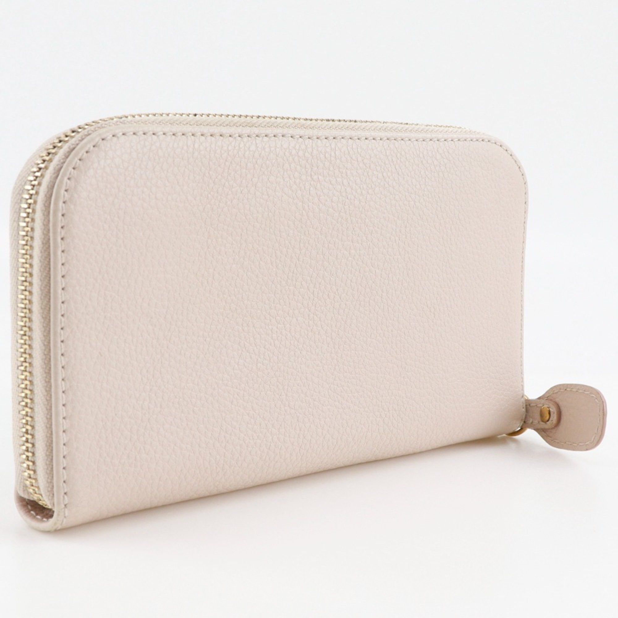 Chloe Chloé Chloe Paraty Round Long Wallet 3P0375-043 Leather Nude Pink Women's Size ONE SIZE - 3 Thumbnail