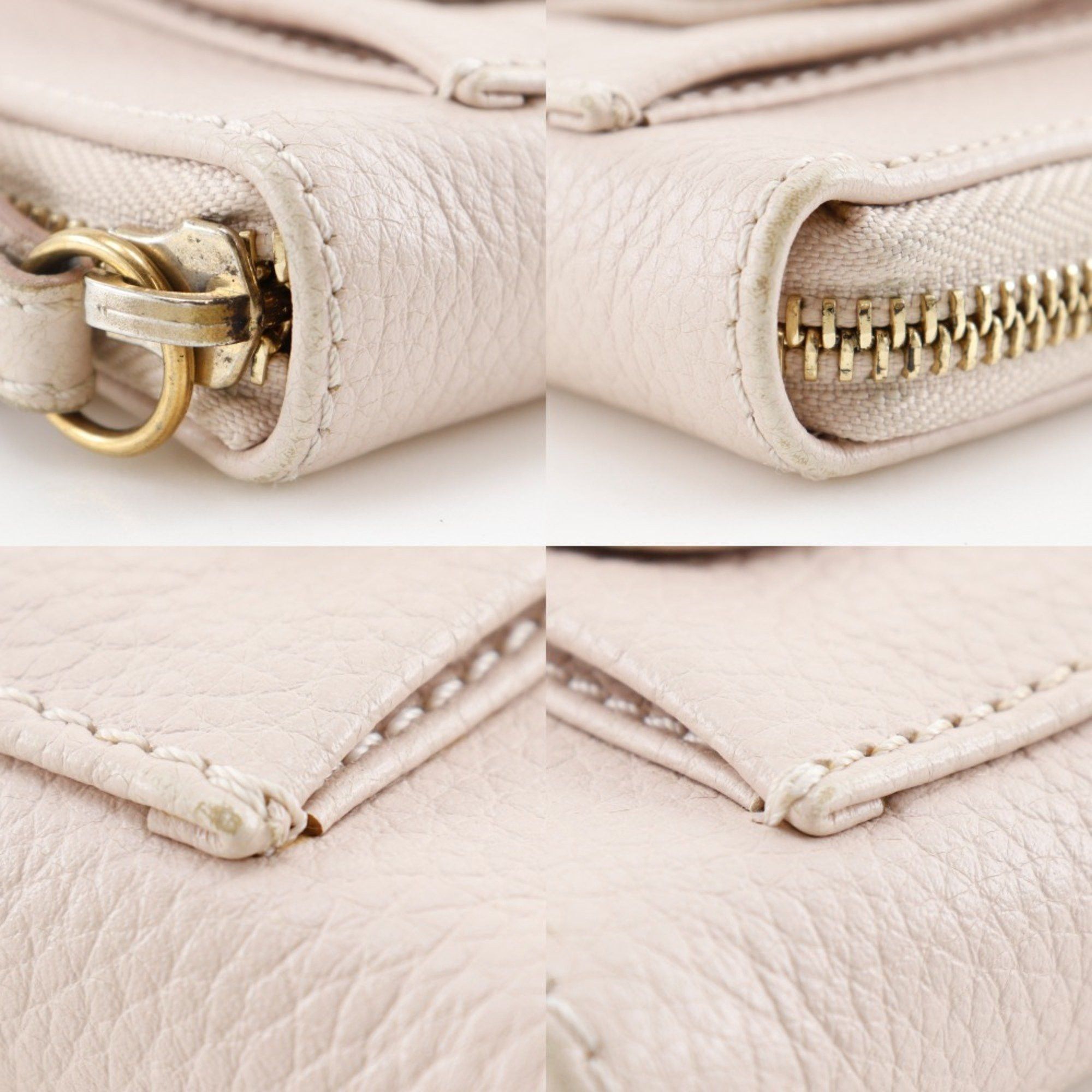 Chloe Chloé Chloe Paraty Round Long Wallet 3P0375-043 Leather Nude Pink Women's Size ONE SIZE - 10 Thumbnail