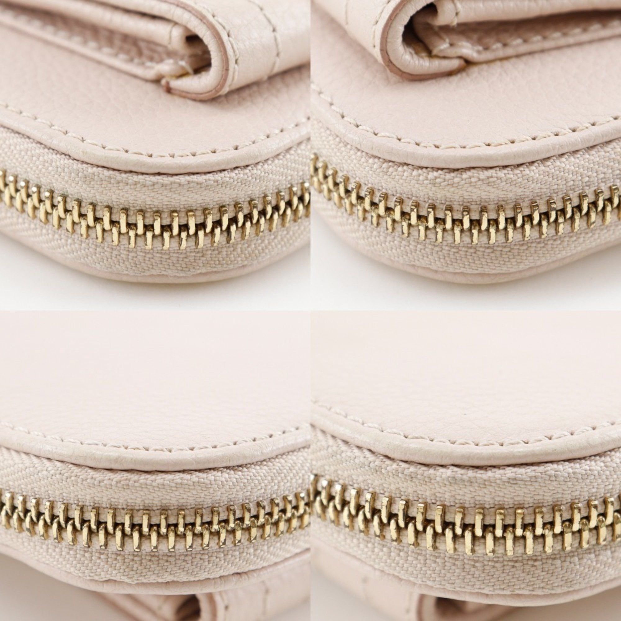 Chloe Chloé Chloe Paraty Round Long Wallet 3P0375-043 Leather Nude Pink Women's Size ONE SIZE - 4 Thumbnail