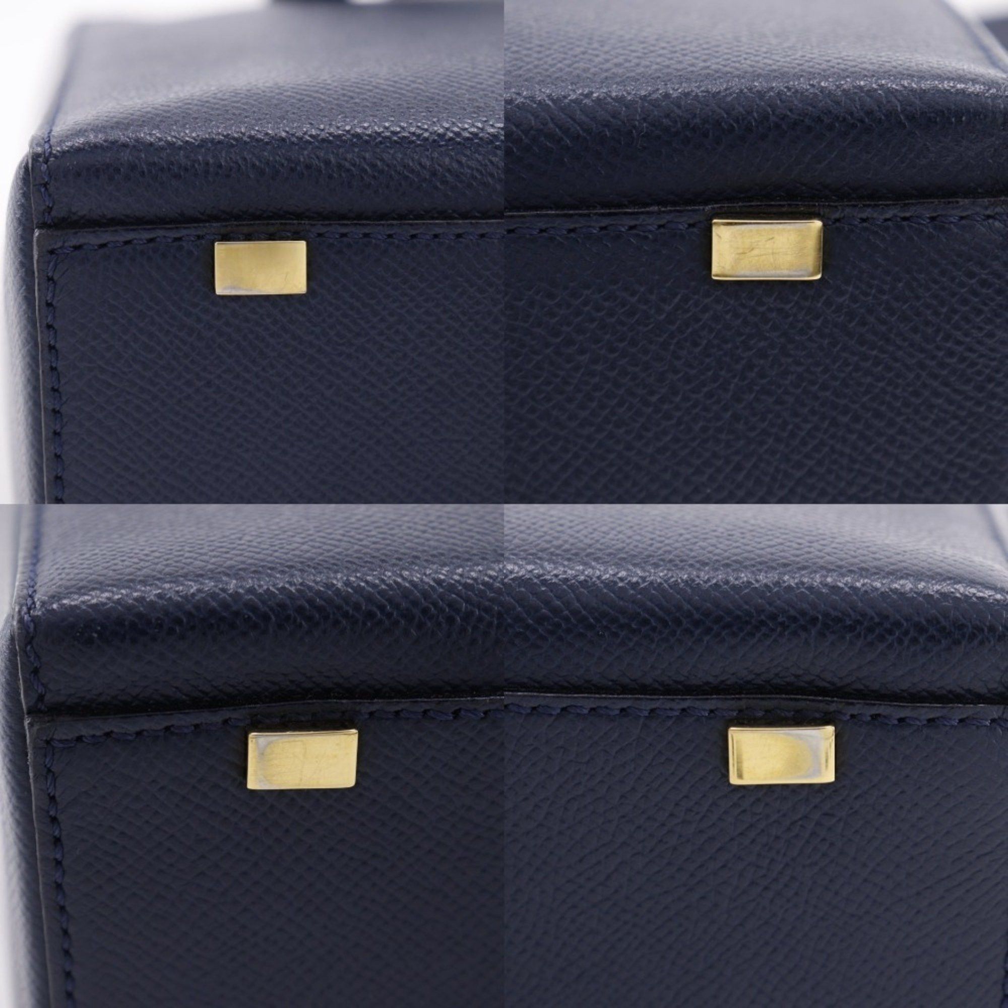 Celine Celine MC1739 Calfskin Navy Blue 2-Way A5 Shoulder Bag for Women Size ONE SIZE - 8 Thumbnail