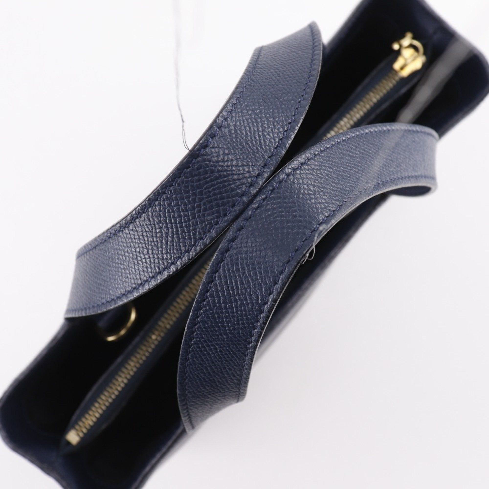 Celine Celine MC1739 Calfskin Navy Blue 2-Way A5 Shoulder Bag for Women Size ONE SIZE - 5 Thumbnail