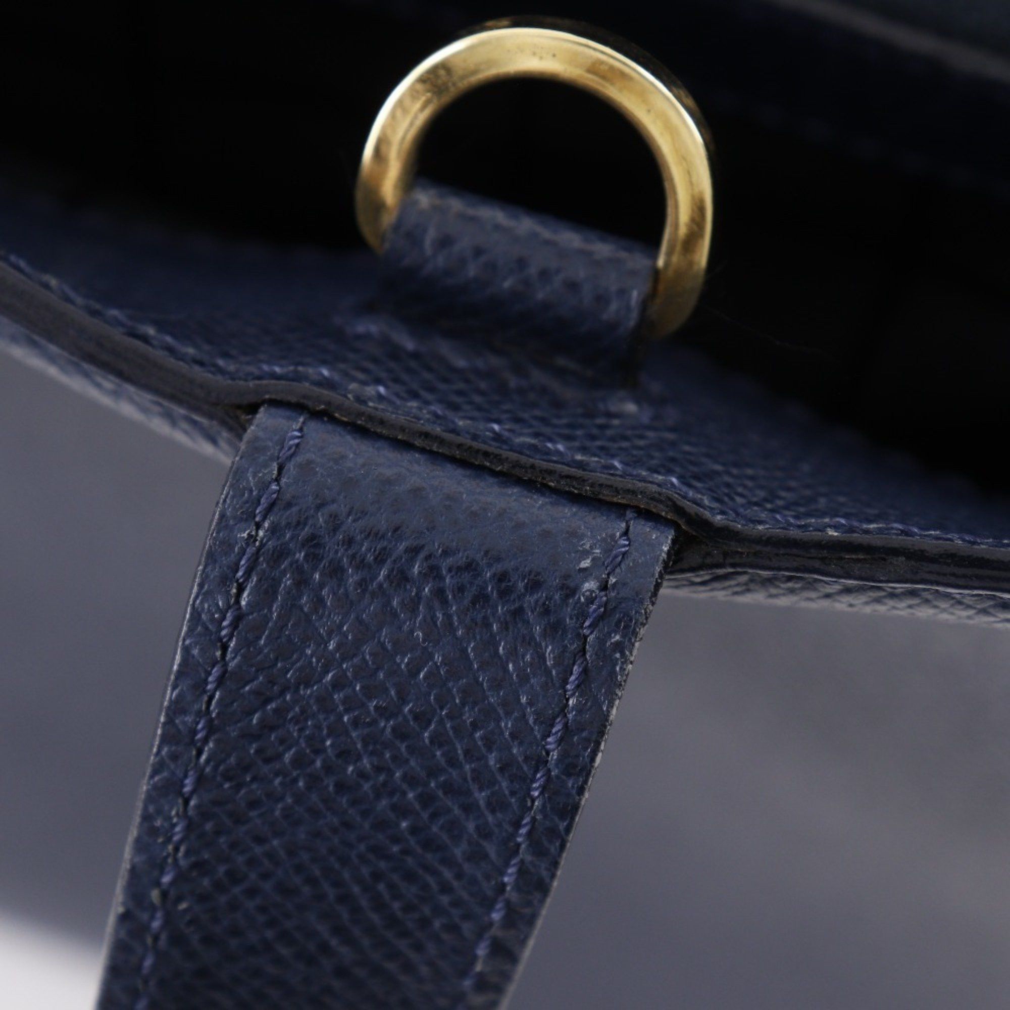 Celine Celine MC1739 Calfskin Navy Blue 2-Way A5 Shoulder Bag for Women Size ONE SIZE - 9 Thumbnail