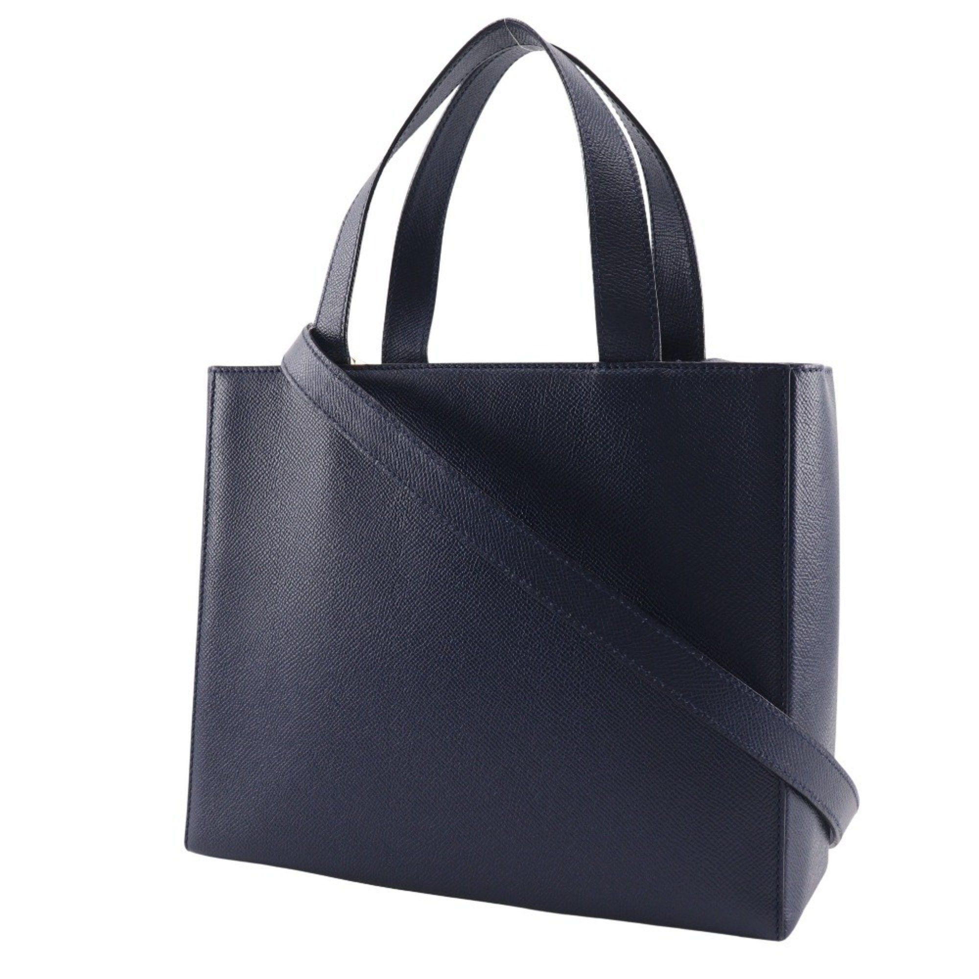 Celine Celine MC1739 Calfskin Navy Blue 2-Way A5 Shoulder Bag for Women Size ONE SIZE - 2 Thumbnail