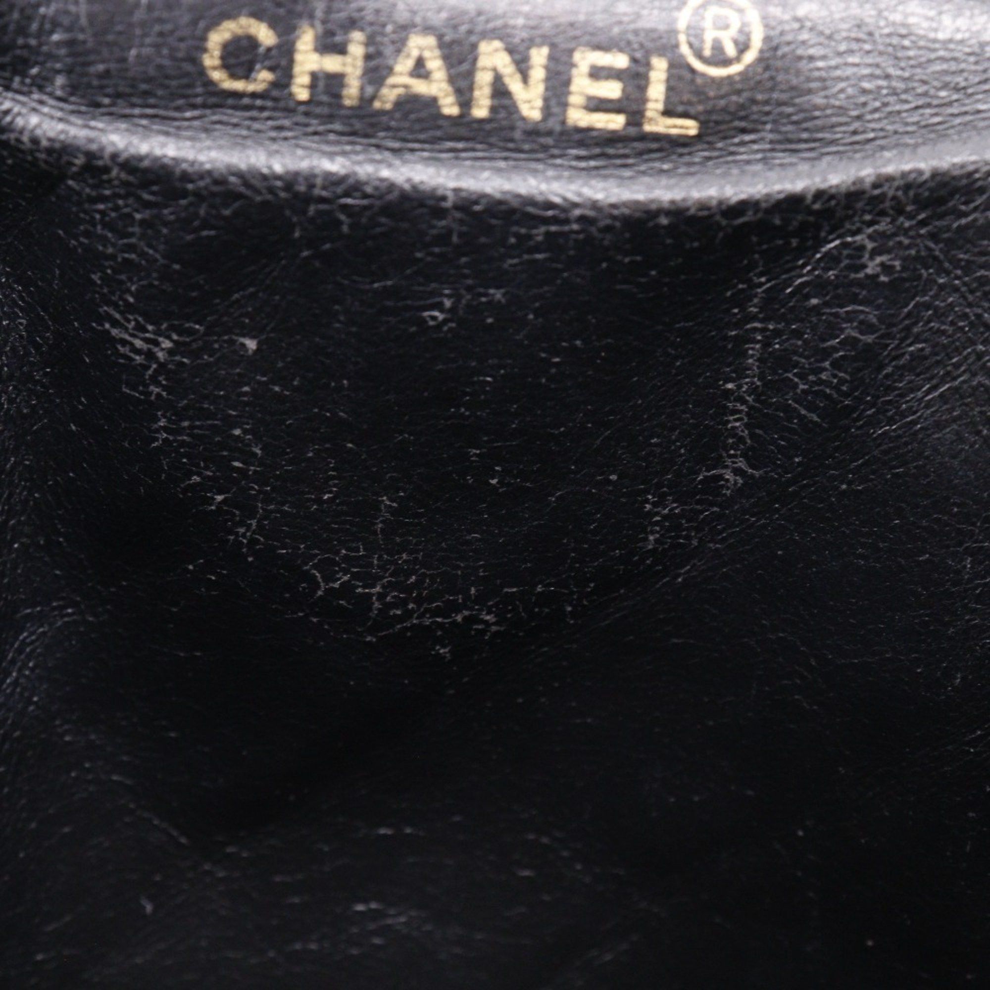 Chanel CHANEL Matelasse Backpack/Daypack with Chain, Coco Mark, A10177, Lambskin, Black, A5, Turn Lock, Women's, B-Rank Size ONE SIZE - 16 Thumbnail