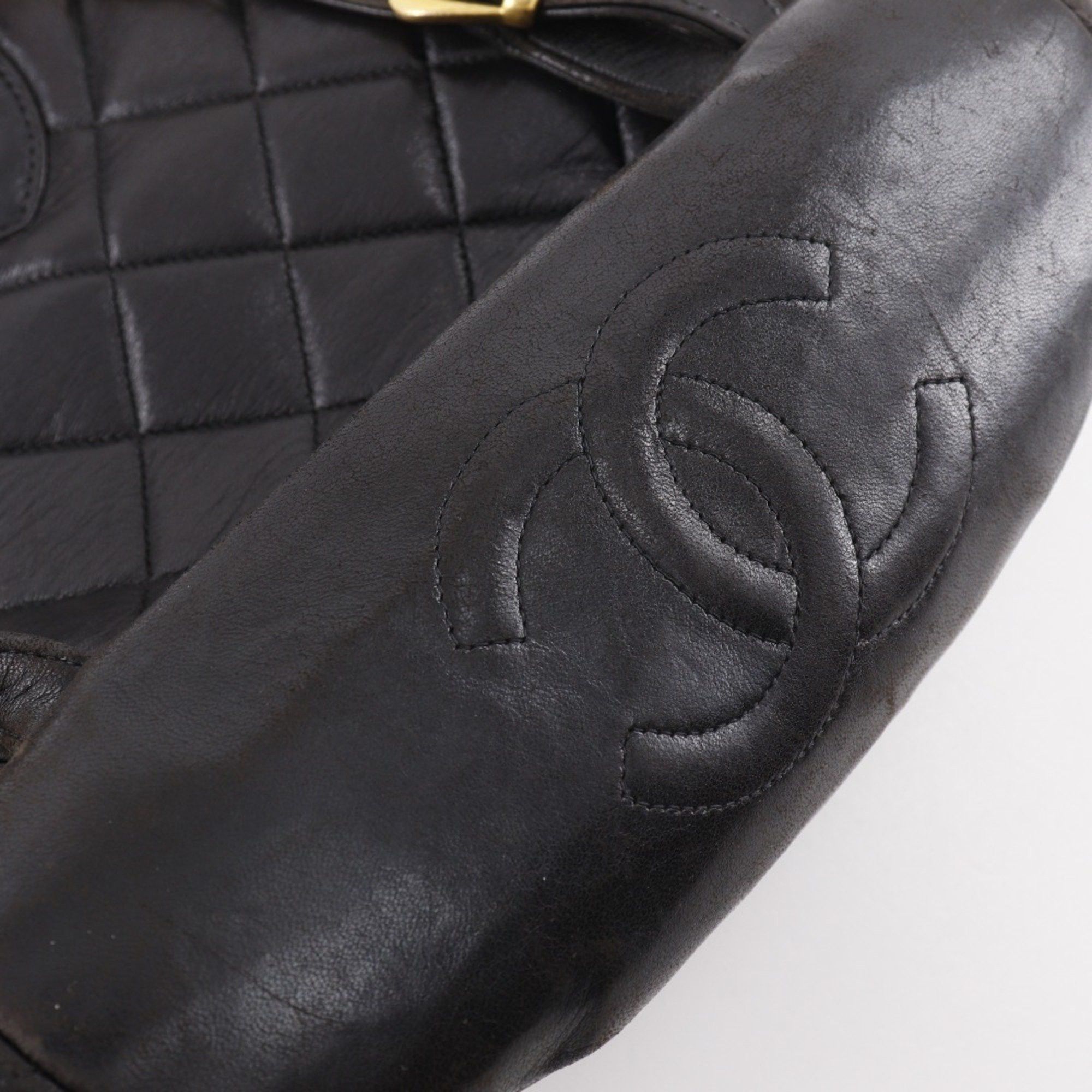Chanel CHANEL Matelasse Backpack/Daypack with Chain, Coco Mark, A10177, Lambskin, Black, A5, Turn Lock, Women's, B-Rank Size ONE SIZE - 11 Thumbnail