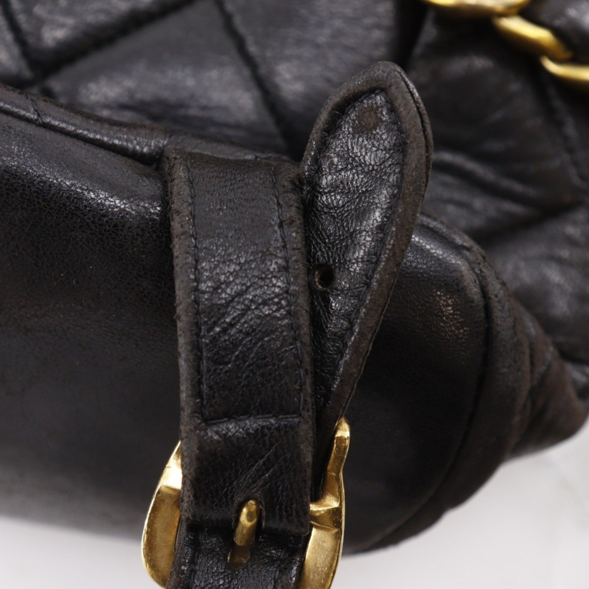 Chanel CHANEL Matelasse Backpack/Daypack with Chain, Coco Mark, A10177, Lambskin, Black, A5, Turn Lock, Women's, B-Rank Size ONE SIZE - 13 Thumbnail