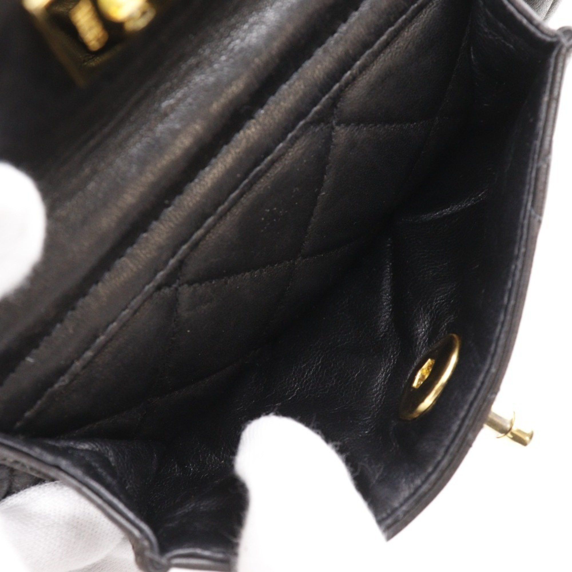 Chanel CHANEL Matelasse Backpack/Daypack with Chain, Coco Mark, A10177, Lambskin, Black, A5, Turn Lock, Women's, B-Rank Size ONE SIZE - 7 Thumbnail