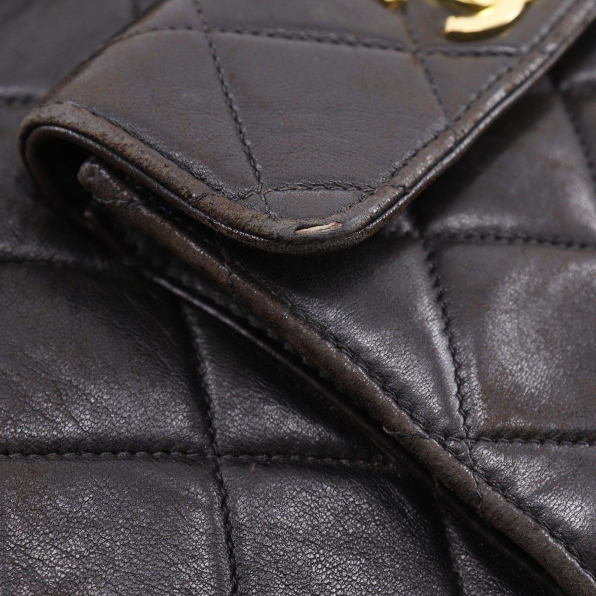 Chanel CHANEL Matelasse Backpack/Daypack with Chain, Coco Mark, A10177, Lambskin, Black, A5, Turn Lock, Women's, B-Rank Size ONE SIZE - 12 Thumbnail