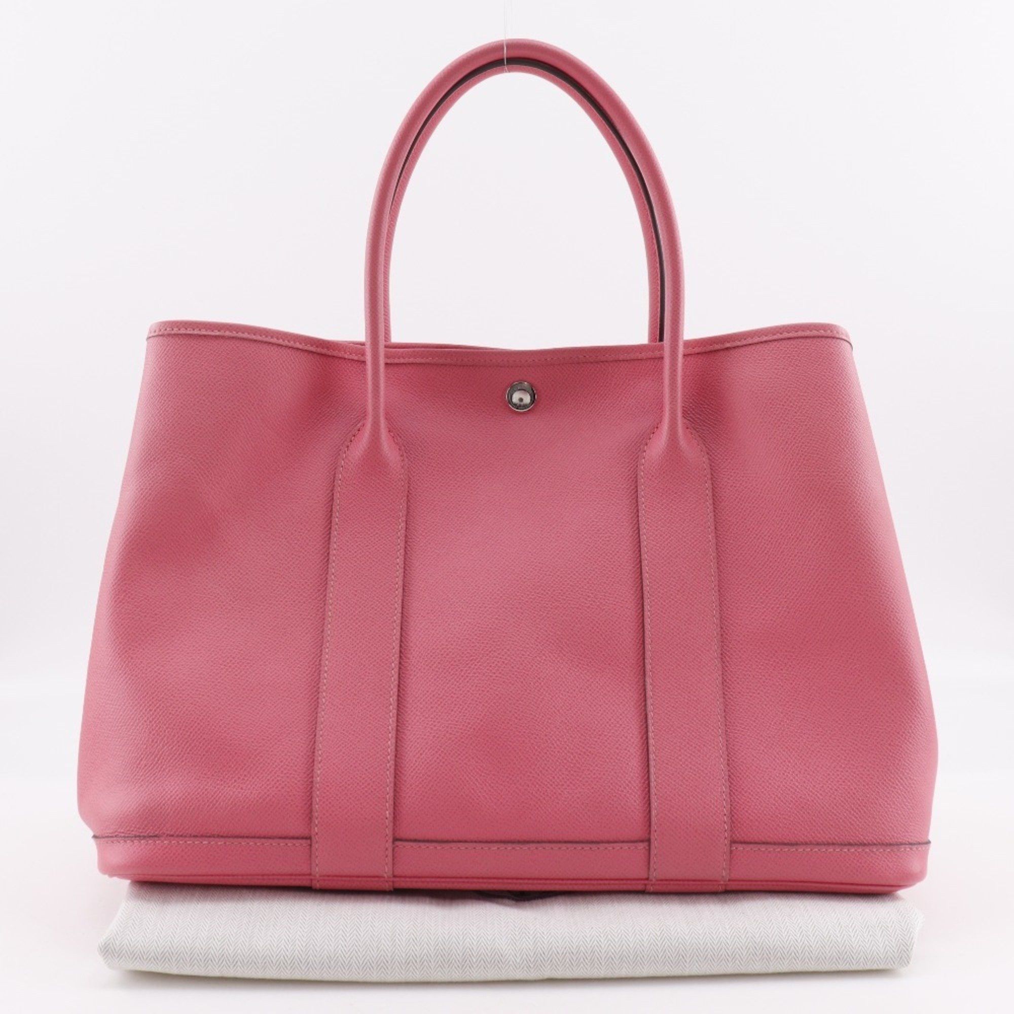 Hermes Hermès Garden PM Tote Bag, Epsom Leather, 2017, Pink, A Snap Button, Party PM, Women's