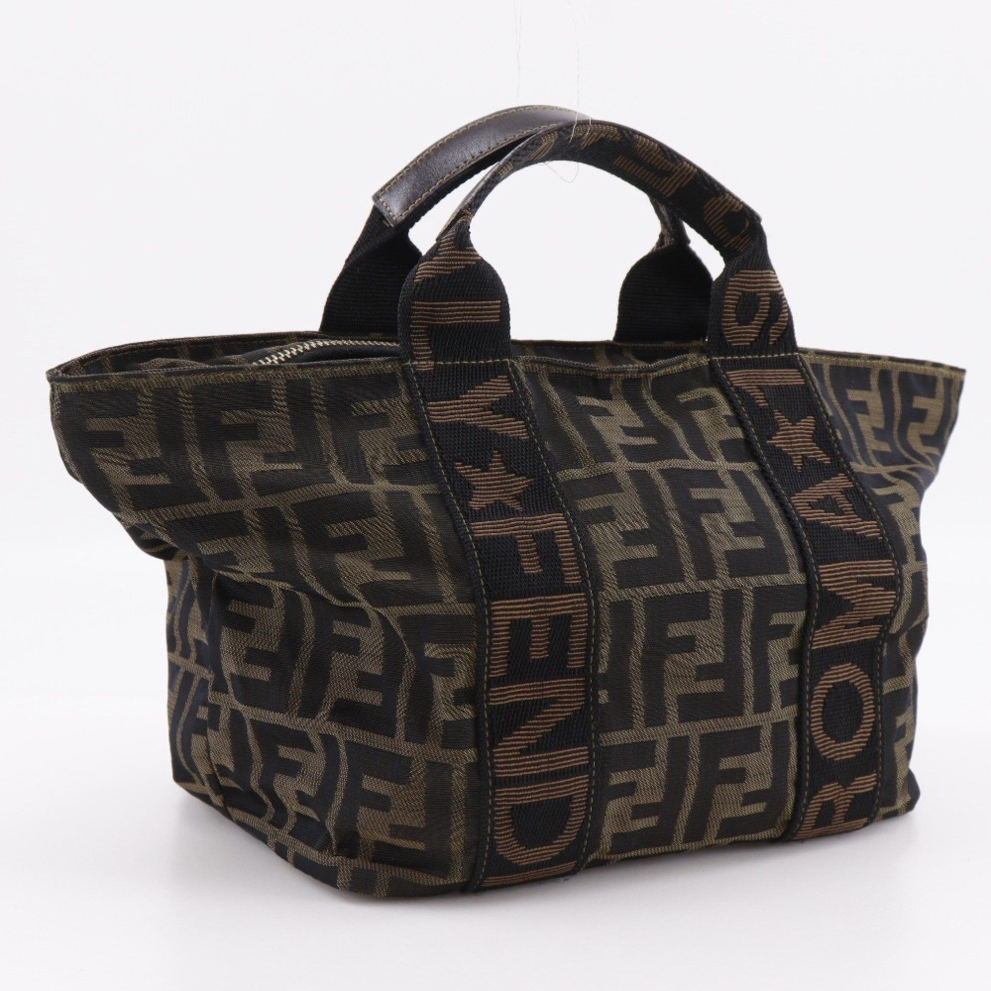 Fendi FENDI Zucca handbag in nylon canvas, brown, A5 size, for women Size ONE SIZE - 3 Thumbnail