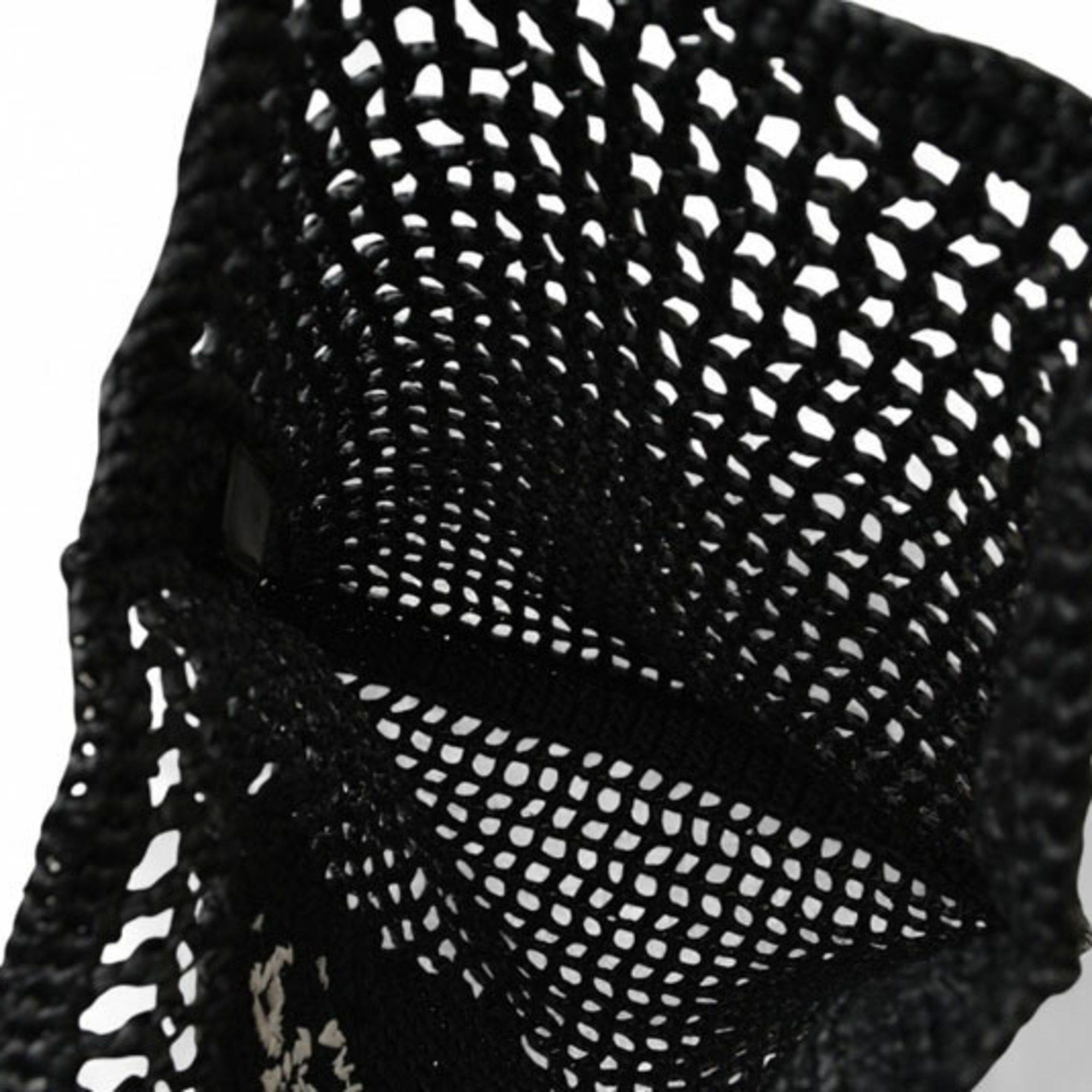 Prada Prada Tote Bag PRADA Raffia Basket Black White 1BG393 Size ONE SIZE - 10 Thumbnail