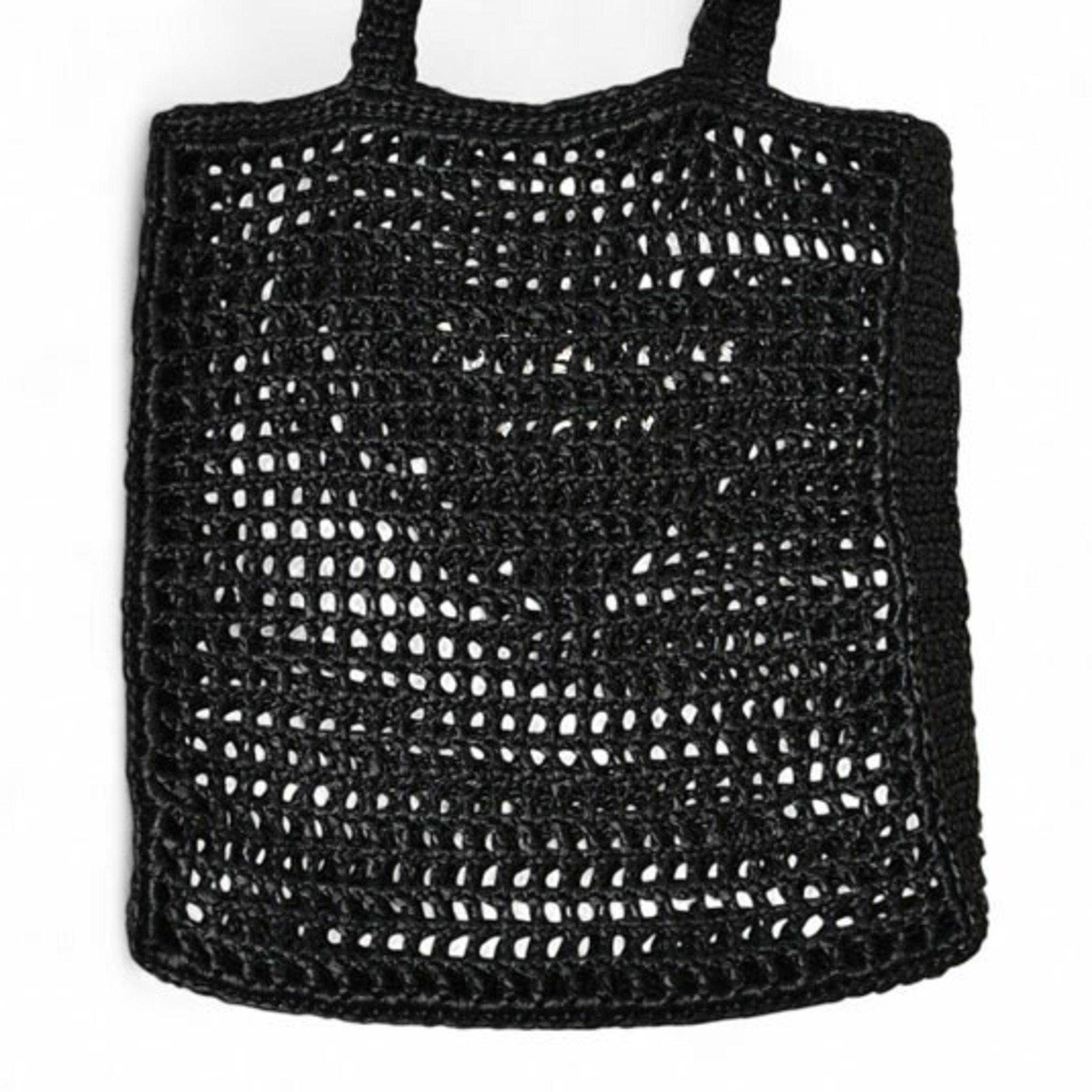 Prada Prada Tote Bag PRADA Raffia Basket Black White 1BG393 Size ONE SIZE - 6 Thumbnail