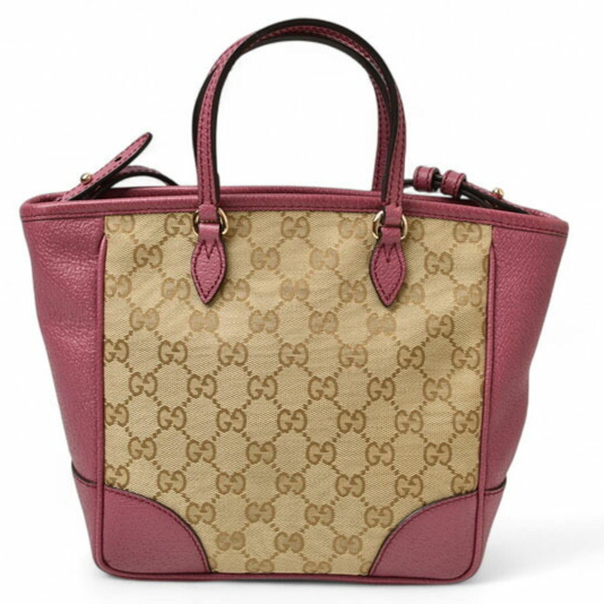 Gucci Gucci 2-way handbag/shoulder bag in GG canvas, beige and pink, 353121 Size ONE SIZE - 3 Thumbnail