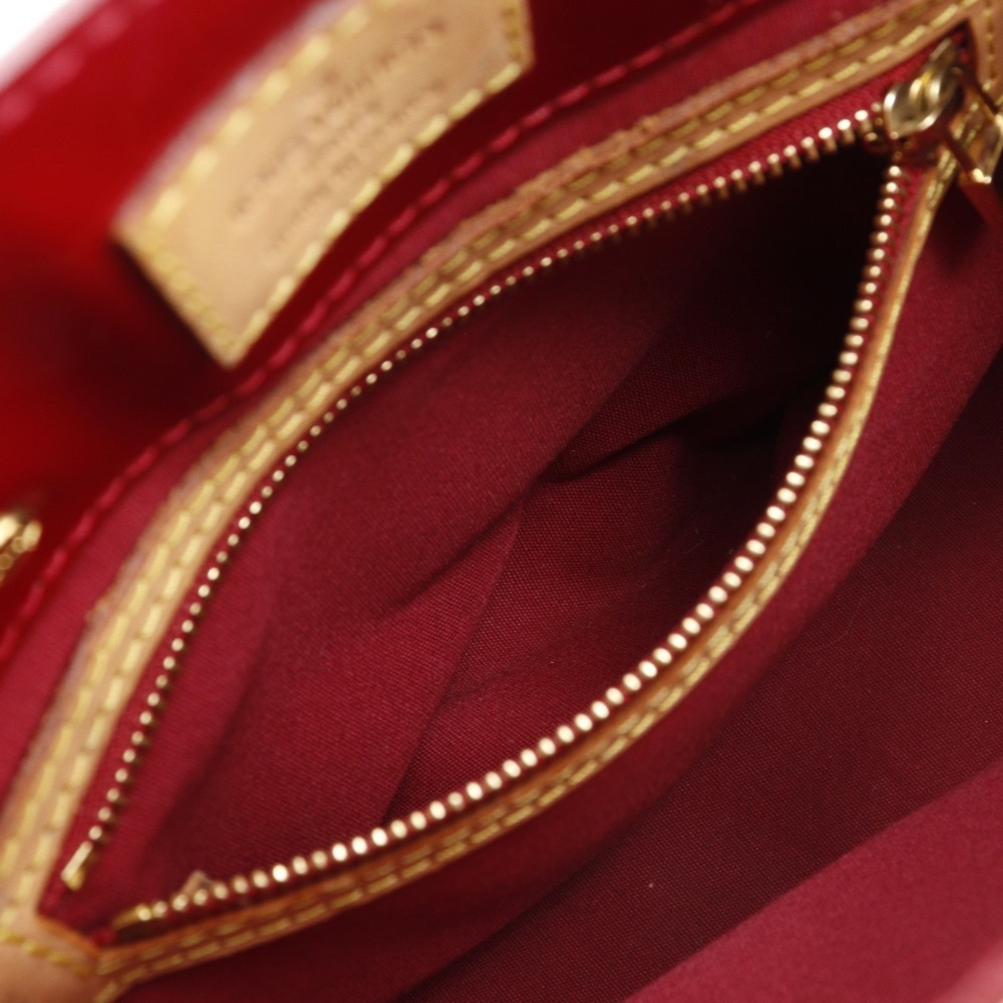 Louis Vuitton Louis Vuitton Lead PM Handbag M91990 Monogram Vernis Pomme d'Amour 2006 Red MI1006 A5 Women's Size ONE SIZE - 7 Thumbnail