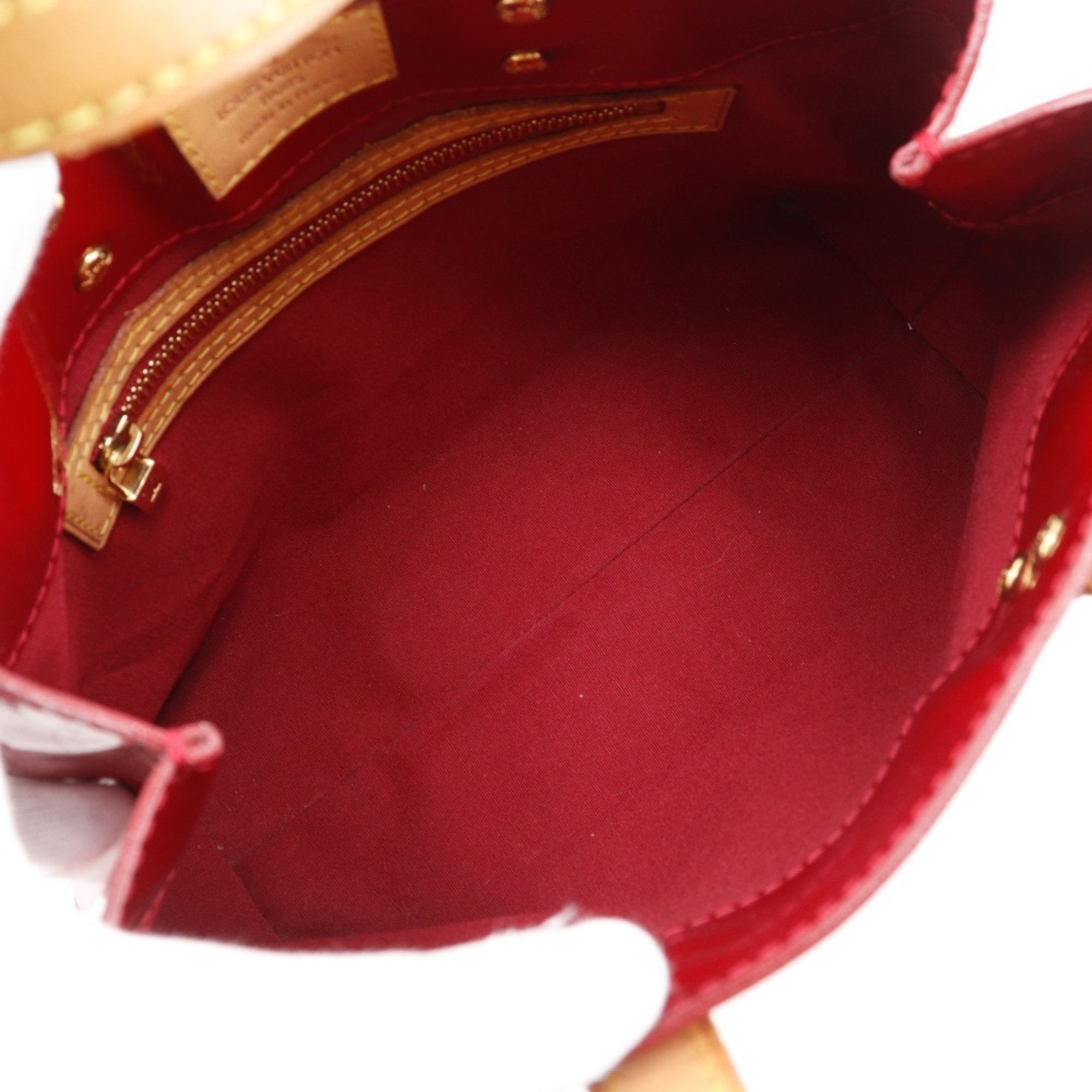 Louis Vuitton Louis Vuitton Lead PM Handbag M91990 Monogram Vernis Pomme d'Amour 2006 Red MI1006 A5 Women's Size ONE SIZE - 6 Thumbnail