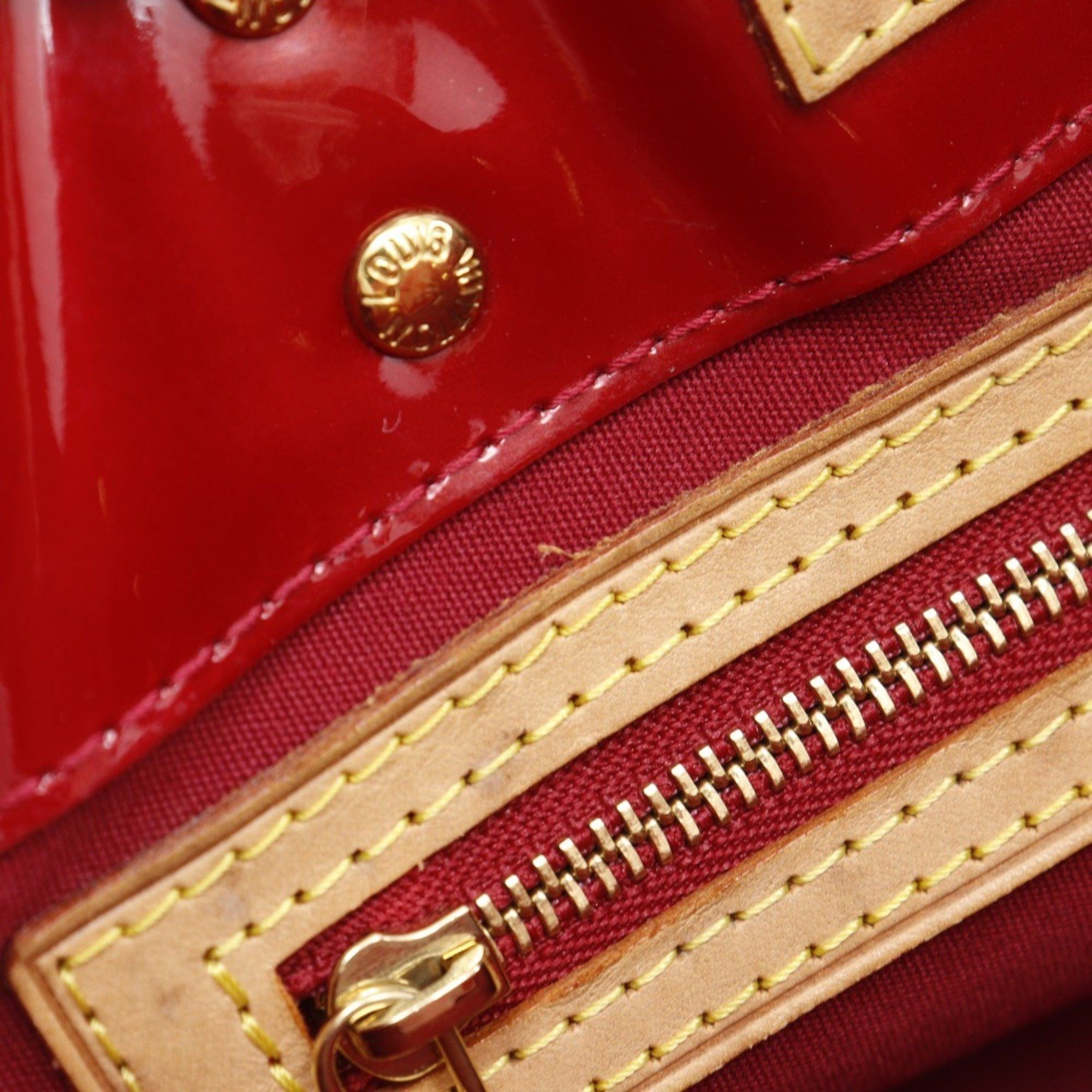Louis Vuitton Louis Vuitton Lead PM Handbag M91990 Monogram Vernis Pomme d'Amour 2006 Red MI1006 A5 Women's Size ONE SIZE - 8 Thumbnail