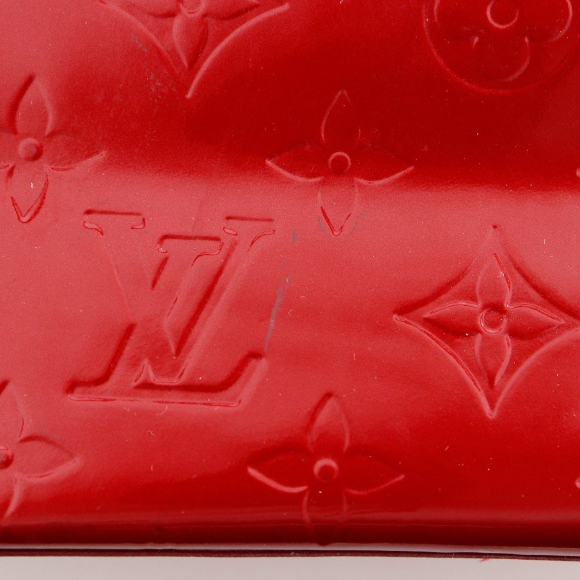 Louis Vuitton Louis Vuitton Lead PM Handbag M91990 Monogram Vernis Pomme d'Amour 2006 Red MI1006 A5 Women's Size ONE SIZE - 12 Thumbnail