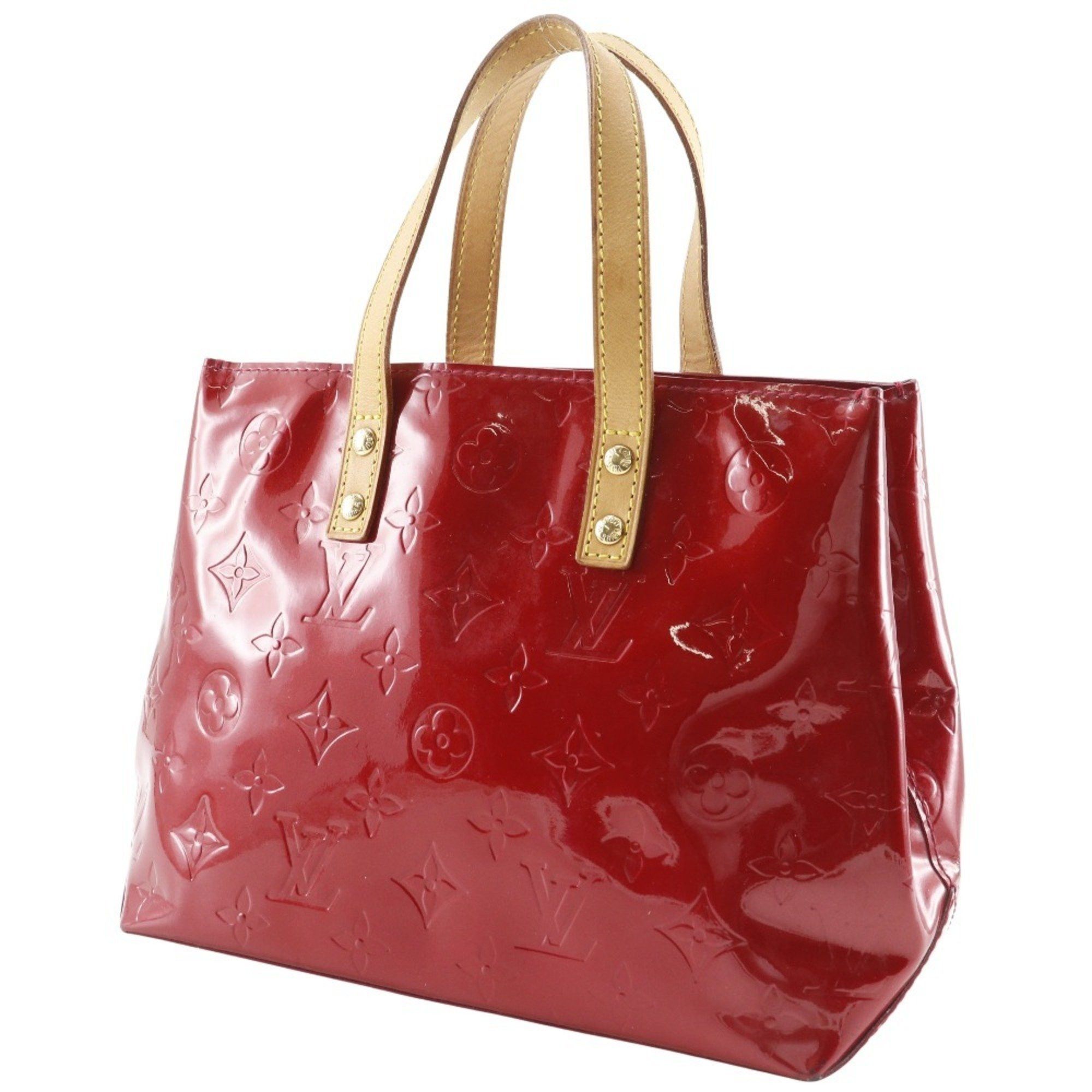 Louis Vuitton Louis Vuitton Lead PM Handbag M91990 Monogram Vernis Pomme d'Amour 2006 Red MI1006 A5 Women's Size ONE SIZE - 2 Thumbnail
