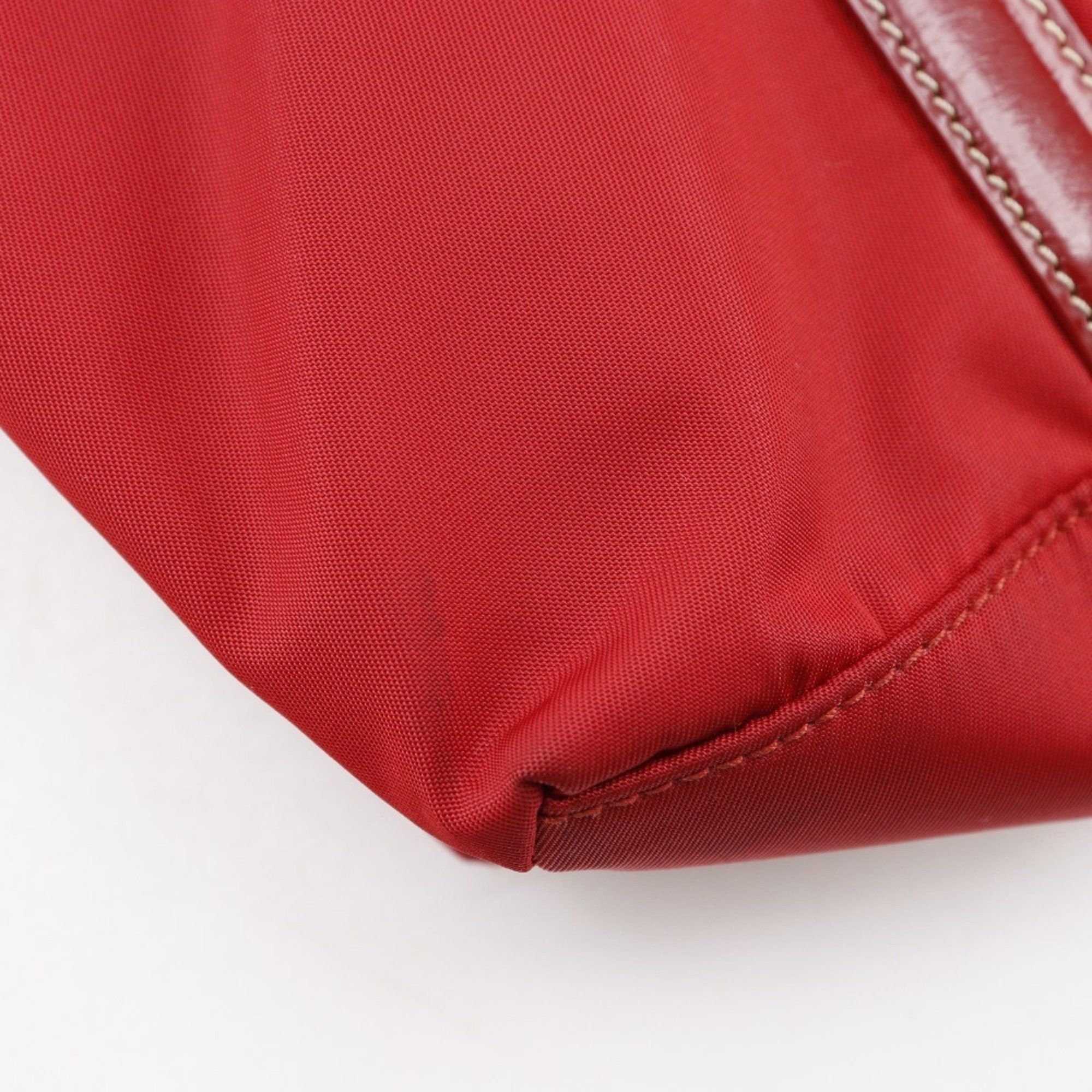 Prada Prada A5 Shoulder Handbag, Nylon, Red, 2-Way, Women's Size ONE SIZE - 19 Thumbnail