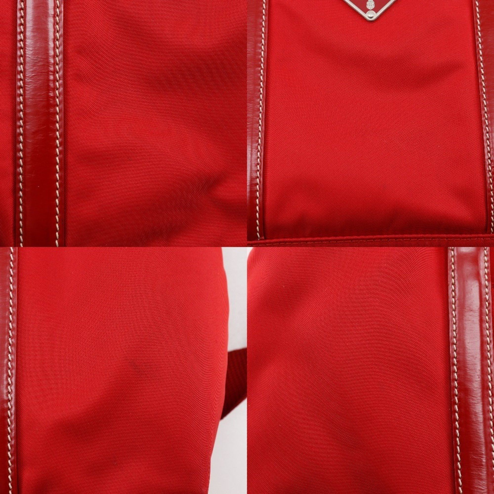 Prada Prada A5 Shoulder Handbag, Nylon, Red, 2-Way, Women's Size ONE SIZE - 17 Thumbnail
