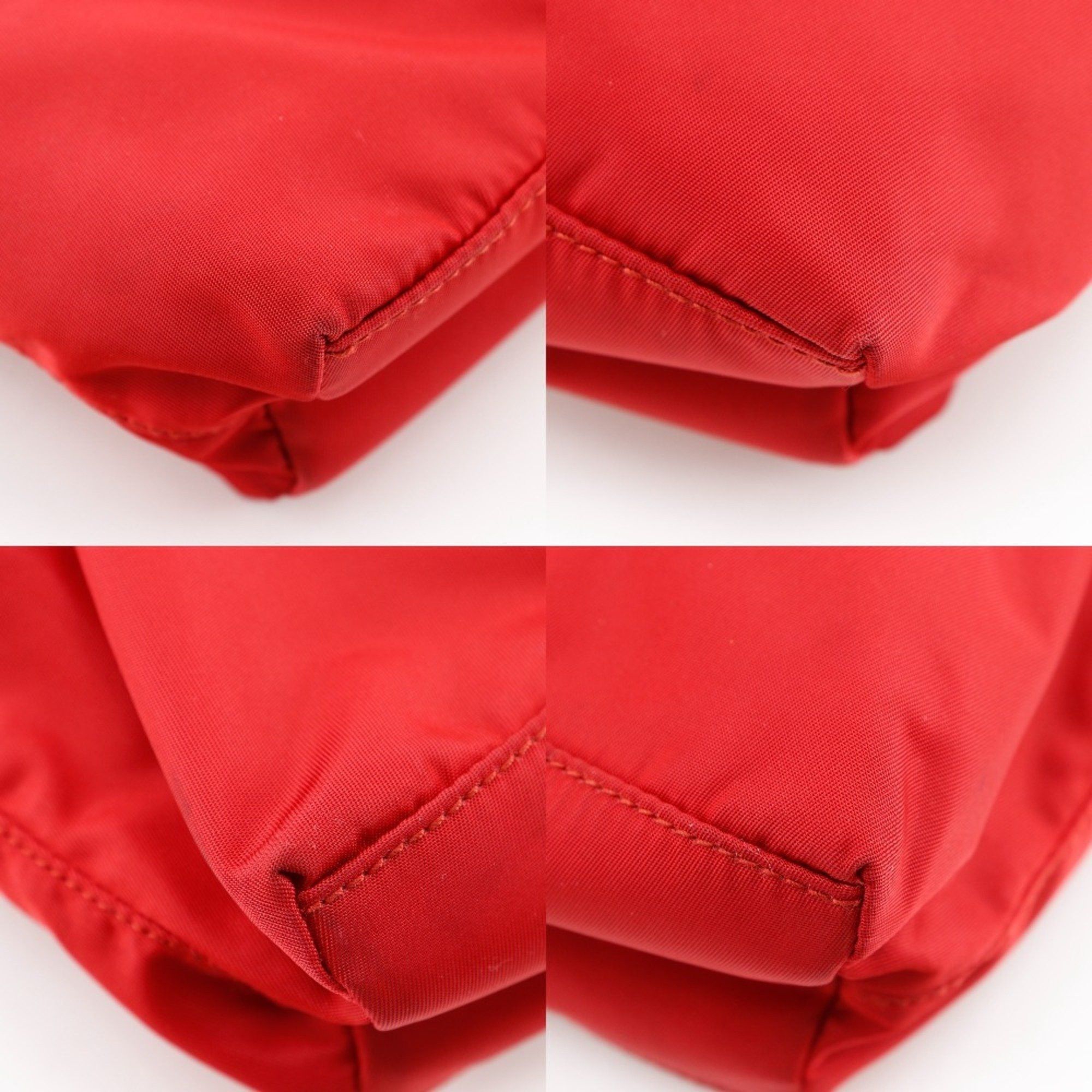 Prada Prada A5 Shoulder Handbag, Nylon, Red, 2-Way, Women's Size ONE SIZE - 4 Thumbnail