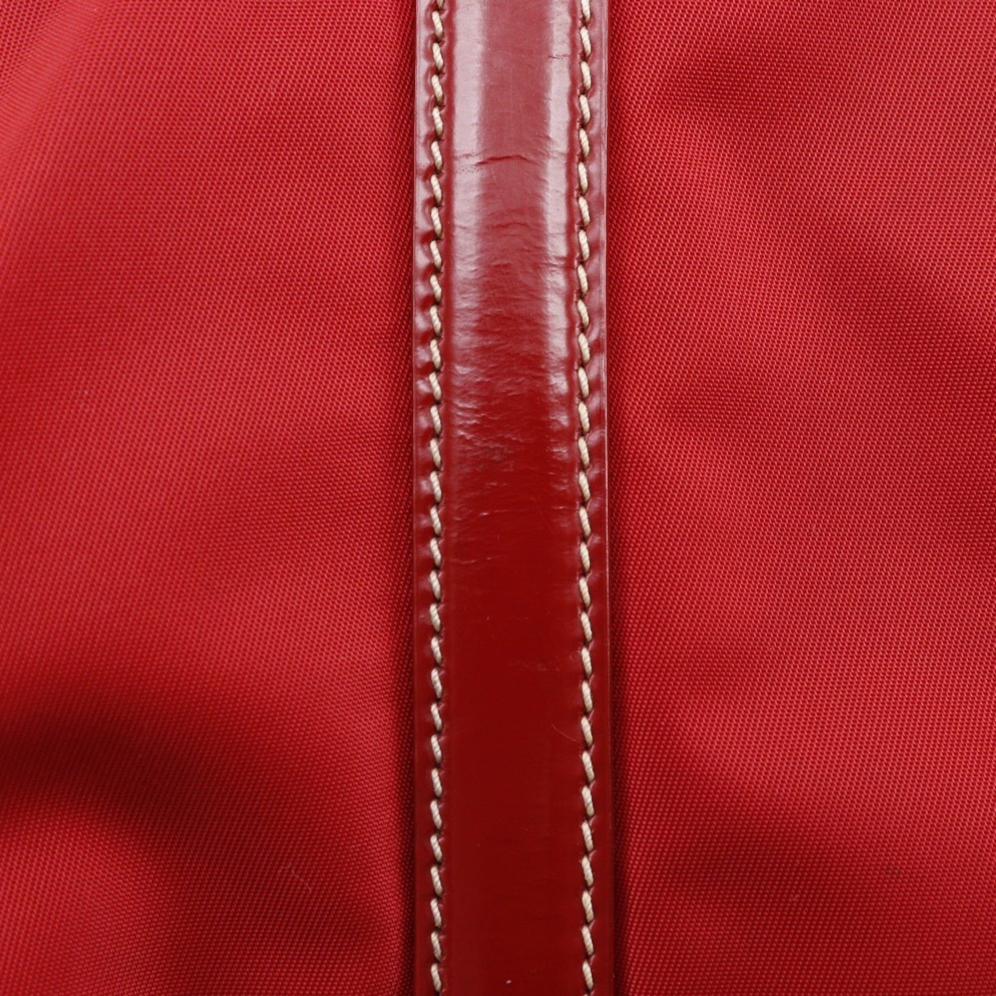 Prada Prada A5 Shoulder Handbag, Nylon, Red, 2-Way, Women's Size ONE SIZE - 18 Thumbnail