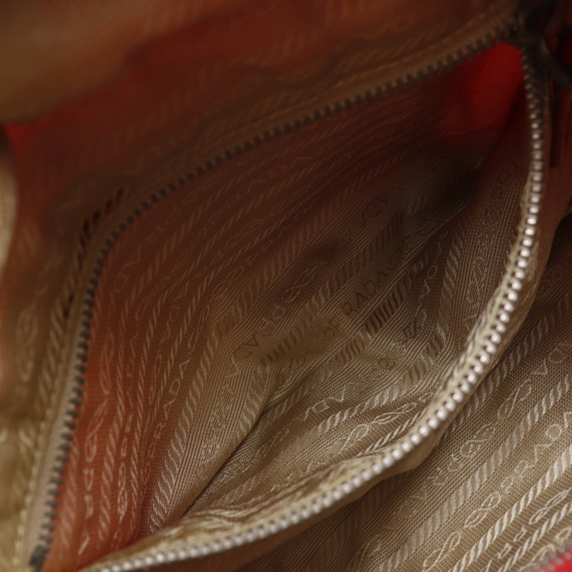 Prada Prada A5 Shoulder Handbag, Nylon, Red, 2-Way, Women's Size ONE SIZE - 7 Thumbnail