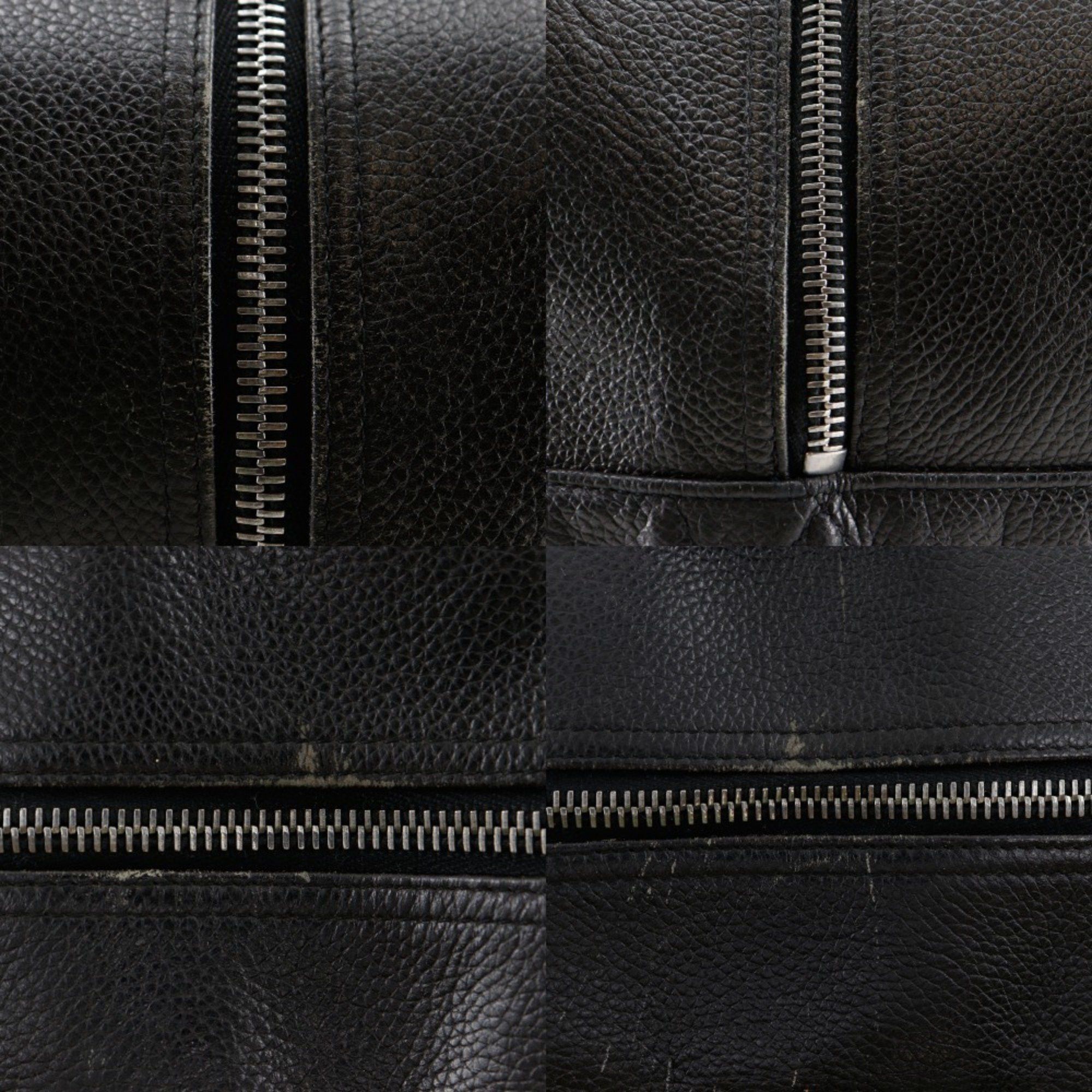 Chanel CHANEL Matelasse Boston Bag, Caviar Leather and Enamel, Black, Women's Size ONE SIZE - 14 Thumbnail