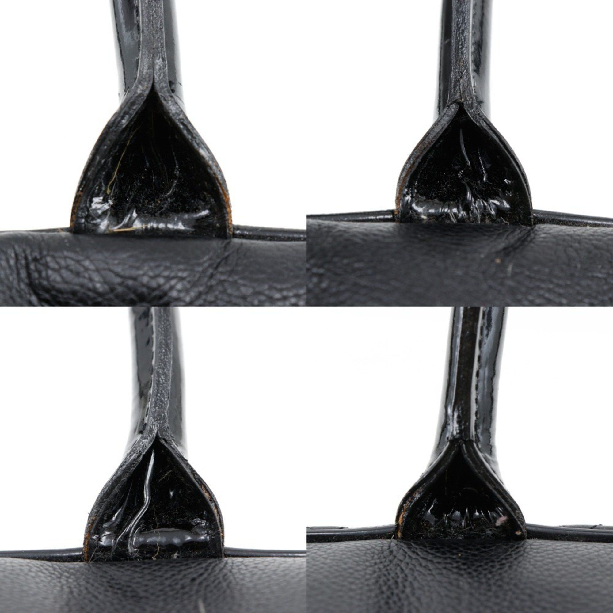 Chanel CHANEL Matelasse Boston Bag, Caviar Leather and Enamel, Black, Women's Size ONE SIZE - 16 Thumbnail