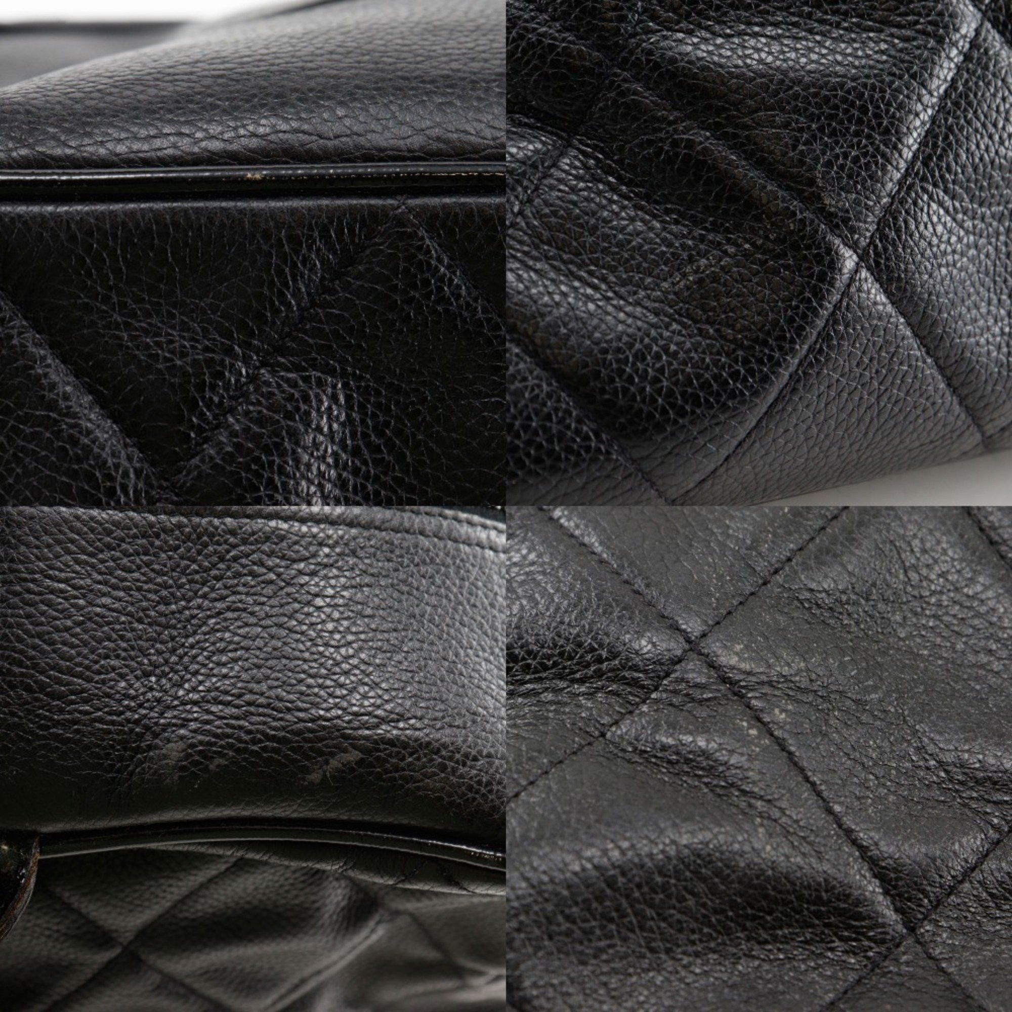 Chanel CHANEL Matelasse Boston Bag, Caviar Leather and Enamel, Black, Women's Size ONE SIZE - 11 Thumbnail
