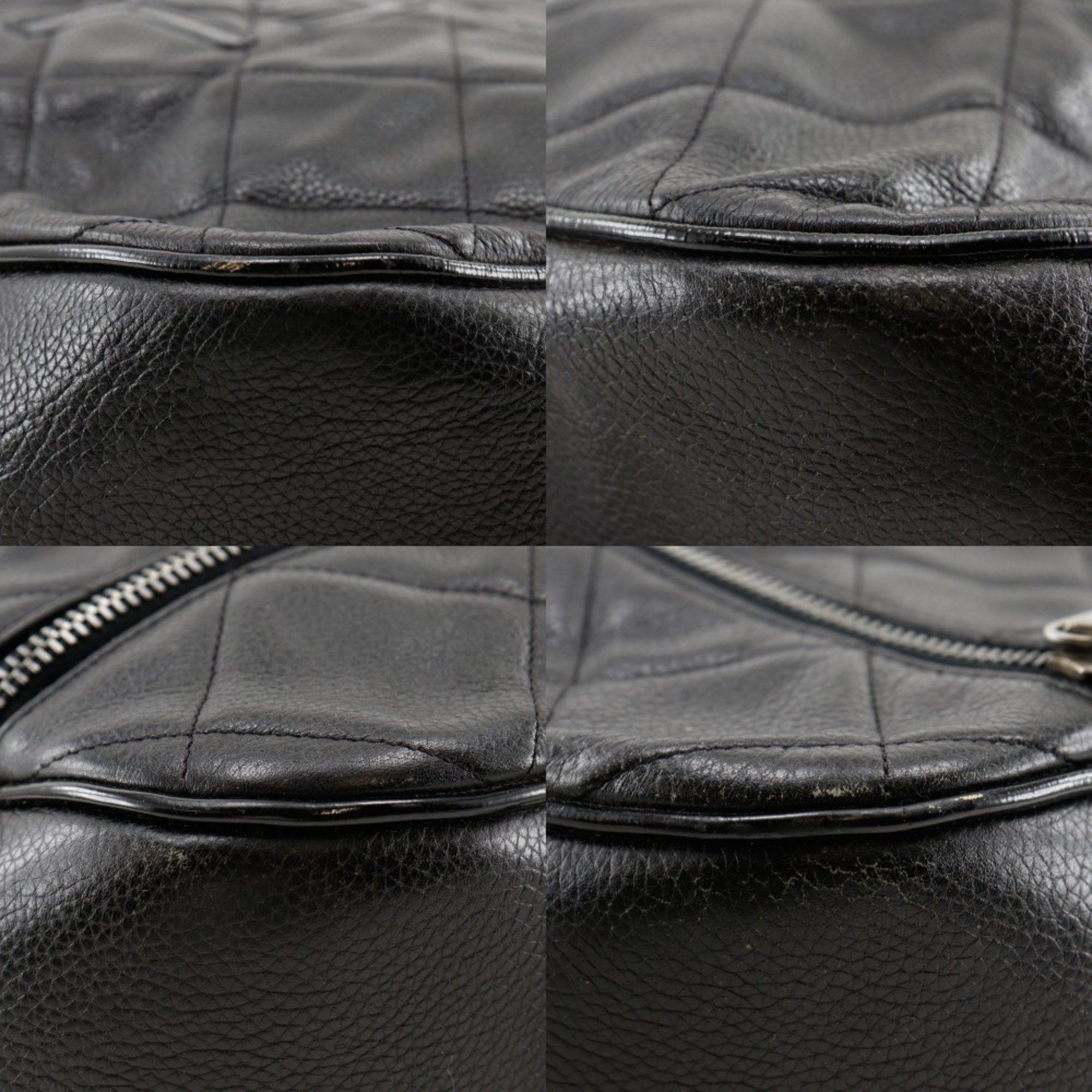 Chanel CHANEL Matelasse Boston Bag, Caviar Leather and Enamel, Black, Women's Size ONE SIZE - 9 Thumbnail