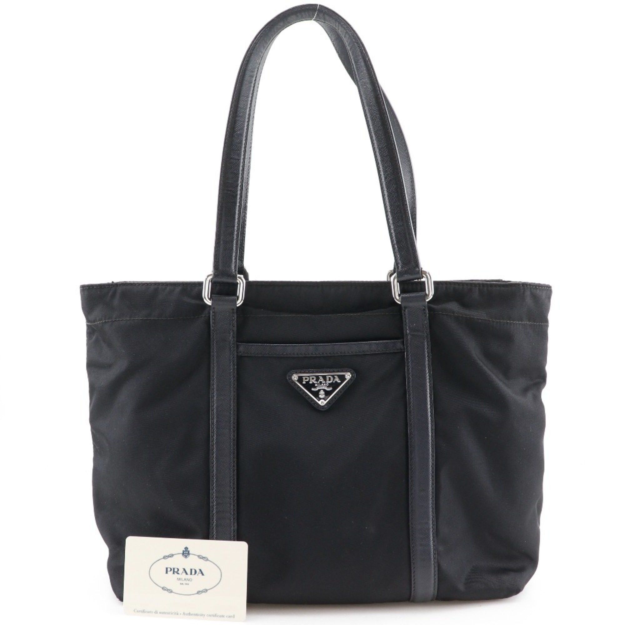 Prada Prada Tote Bag BR2311 Nylon and Leather NERO Black Women's Size ONE SIZE - 16 Thumbnail