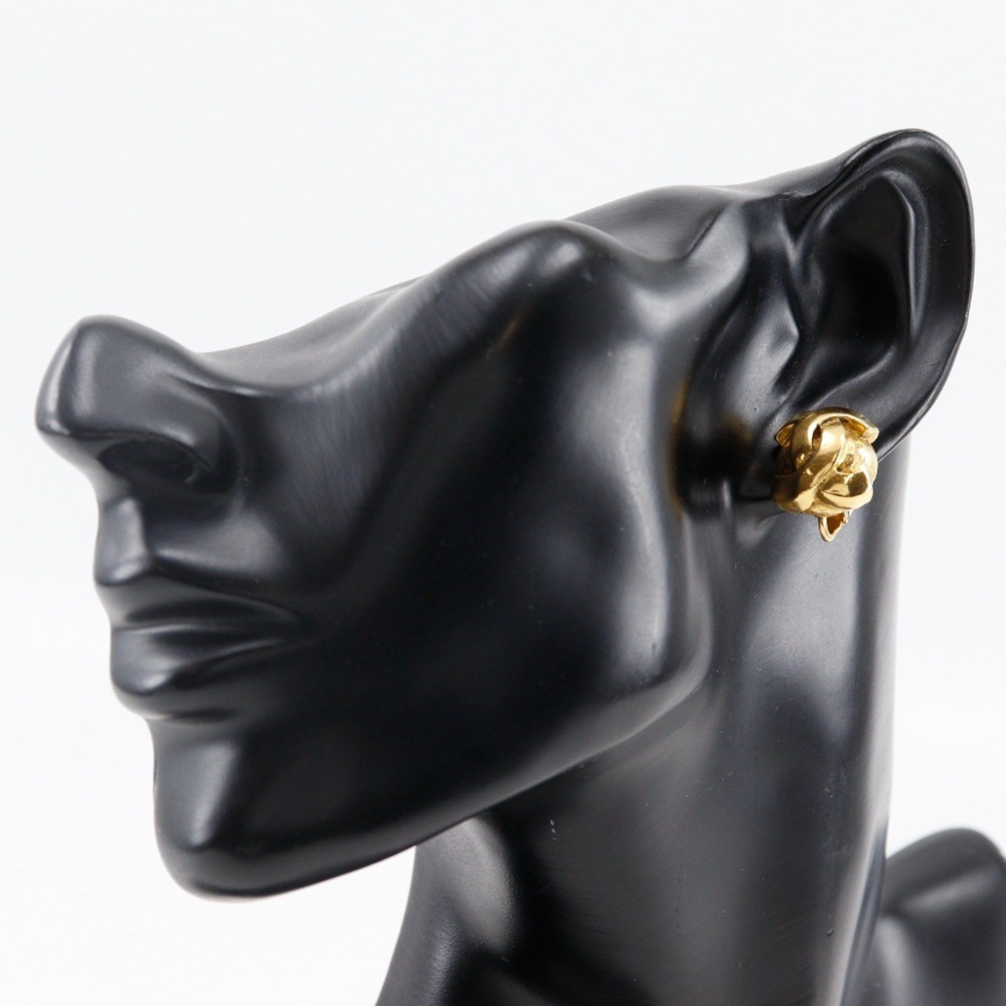 Chanel CHANEL Coco Mark Earrings, Gold Plated, Approx. 11.2g, Women's Size ONE SIZE - 2 Thumbnail