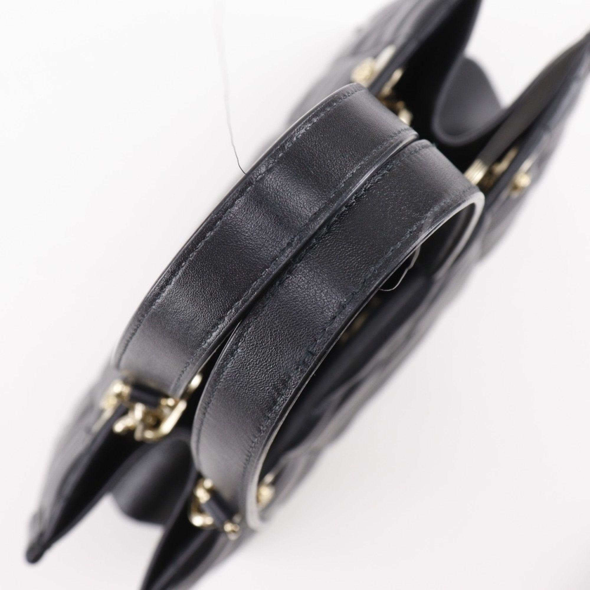 Dior Christian Dior Essential Small Tote Bag, Archi Cannage, M8720OZVJ, Black Leather, A5, Women's Size ONE SIZE - 5 Thumbnail
