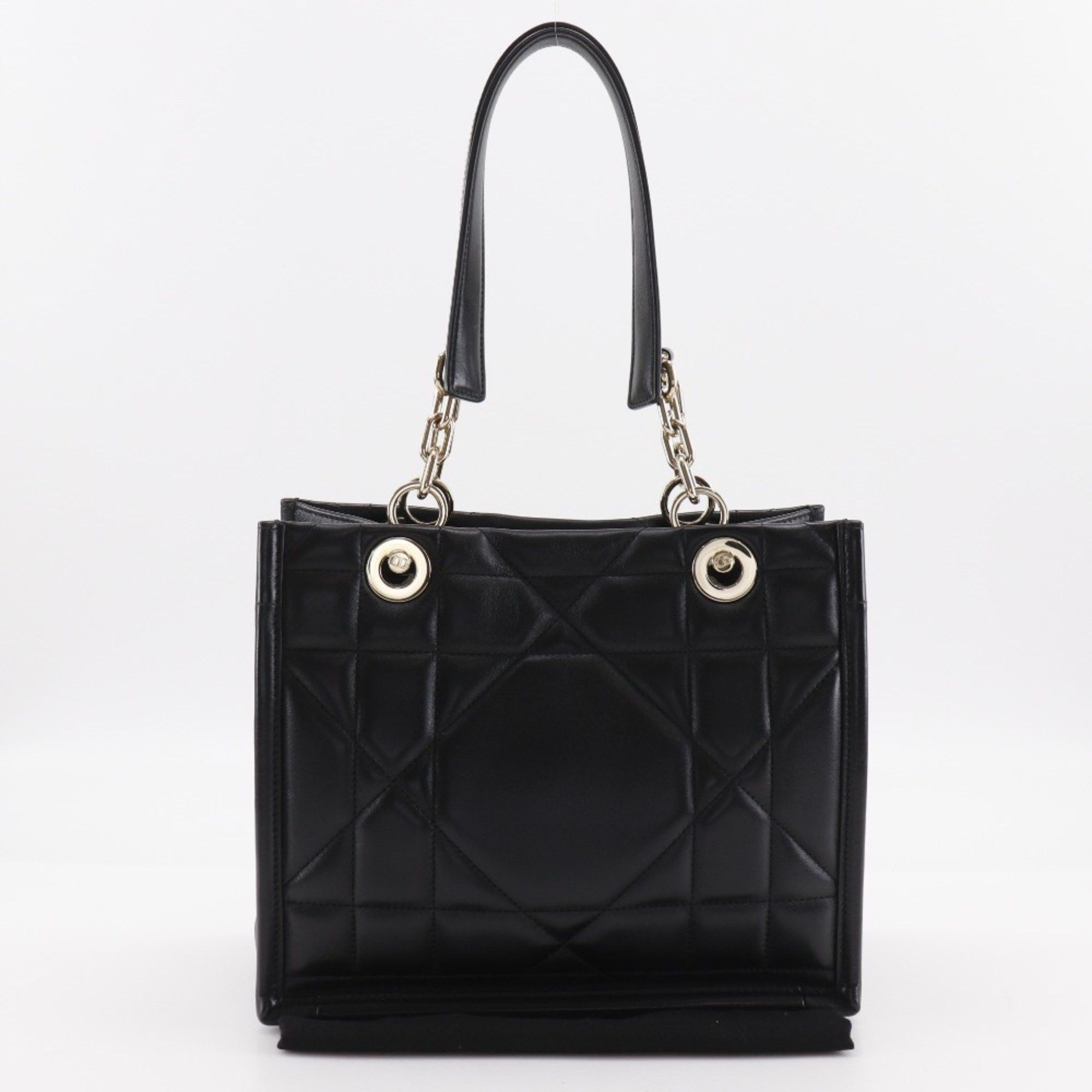 Dior Christian Dior Essential Small Tote Bag, Archi Cannage, M8720OZVJ, Black Leather, A5, Women's Size ONE SIZE - 20 Thumbnail