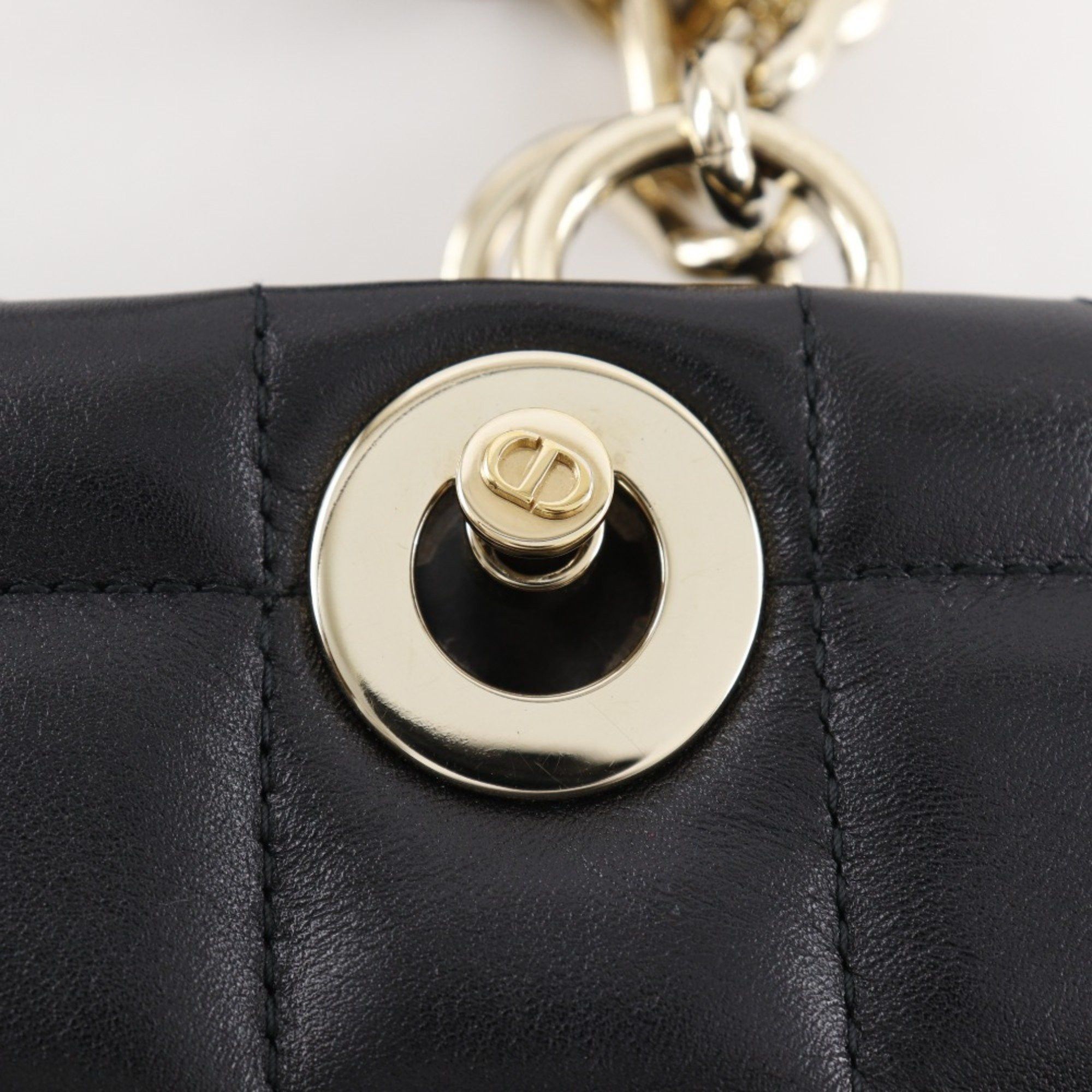 Dior Christian Dior Essential Small Tote Bag, Archi Cannage, M8720OZVJ, Black Leather, A5, Women's Size ONE SIZE - 15 Thumbnail