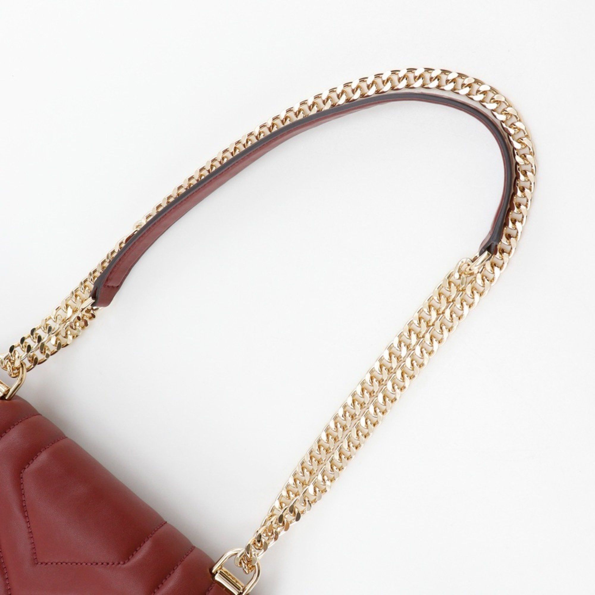 Michael Kors Michael Kors Whitney Shoulder Bag, Chain 30F8GXIL3T, Red Calfskin, Flap, Whitney, Women's Size ONE SIZE - 11 Thumbnail