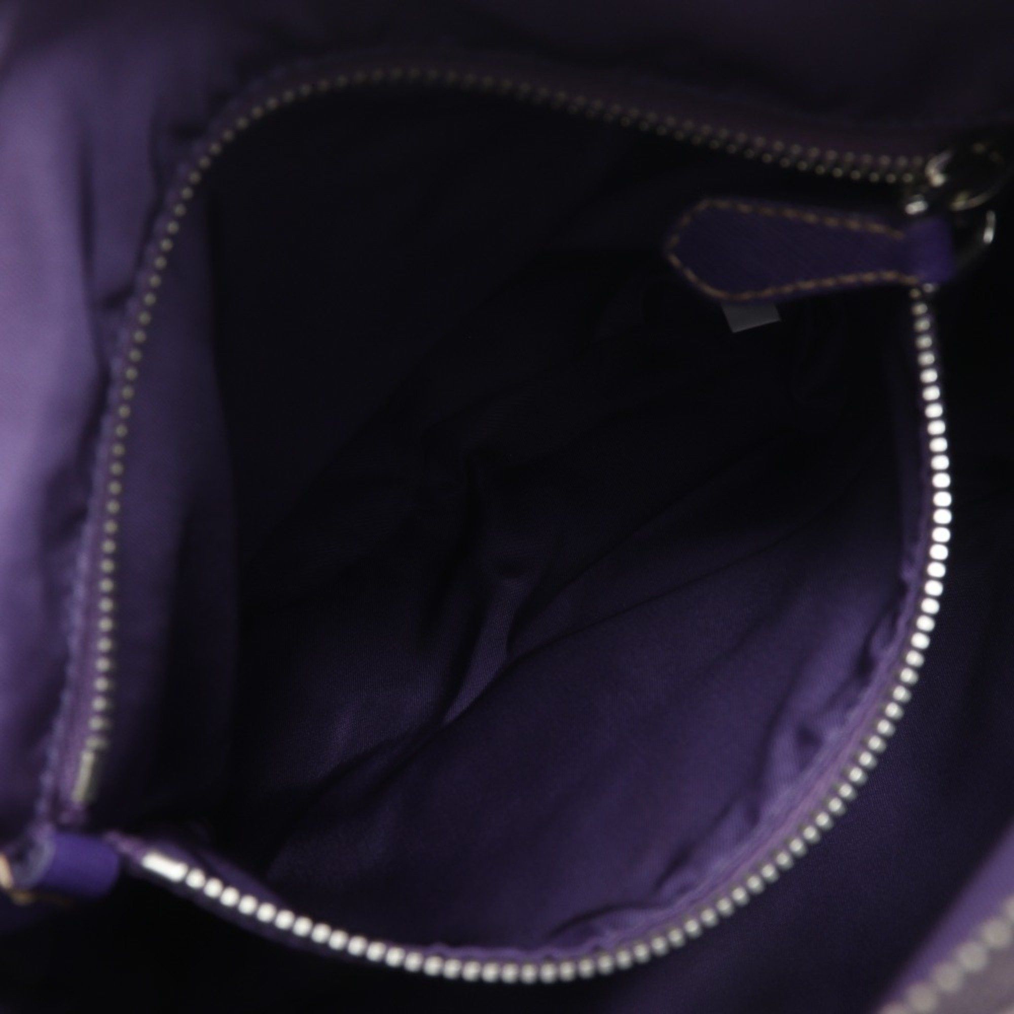 Prada Prada Women's Shoulder Bag BT0687, Nylon and Leather MIRTILLO, Purple, A5 Size, with Belt Clasp Size ONE SIZE - 7 Thumbnail