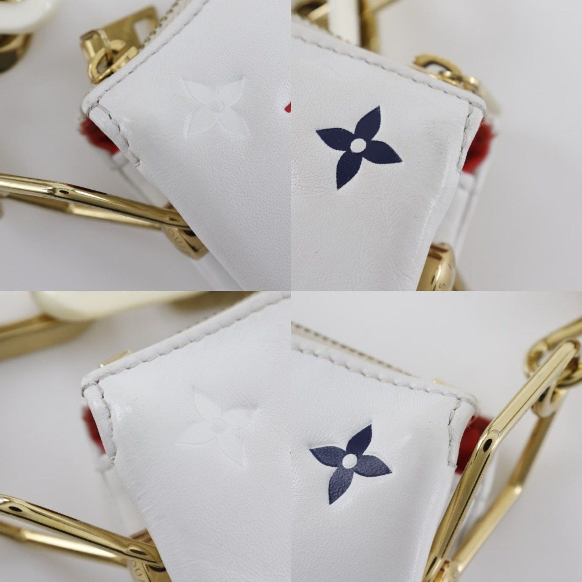 Louis Vuitton Louis Vuitton Kussan PM Shoulder Bag/Monogram Clutch M23466, White Sheepskin Leather, 2-Way, Women's Size ONE SIZE - 10 Thumbnail