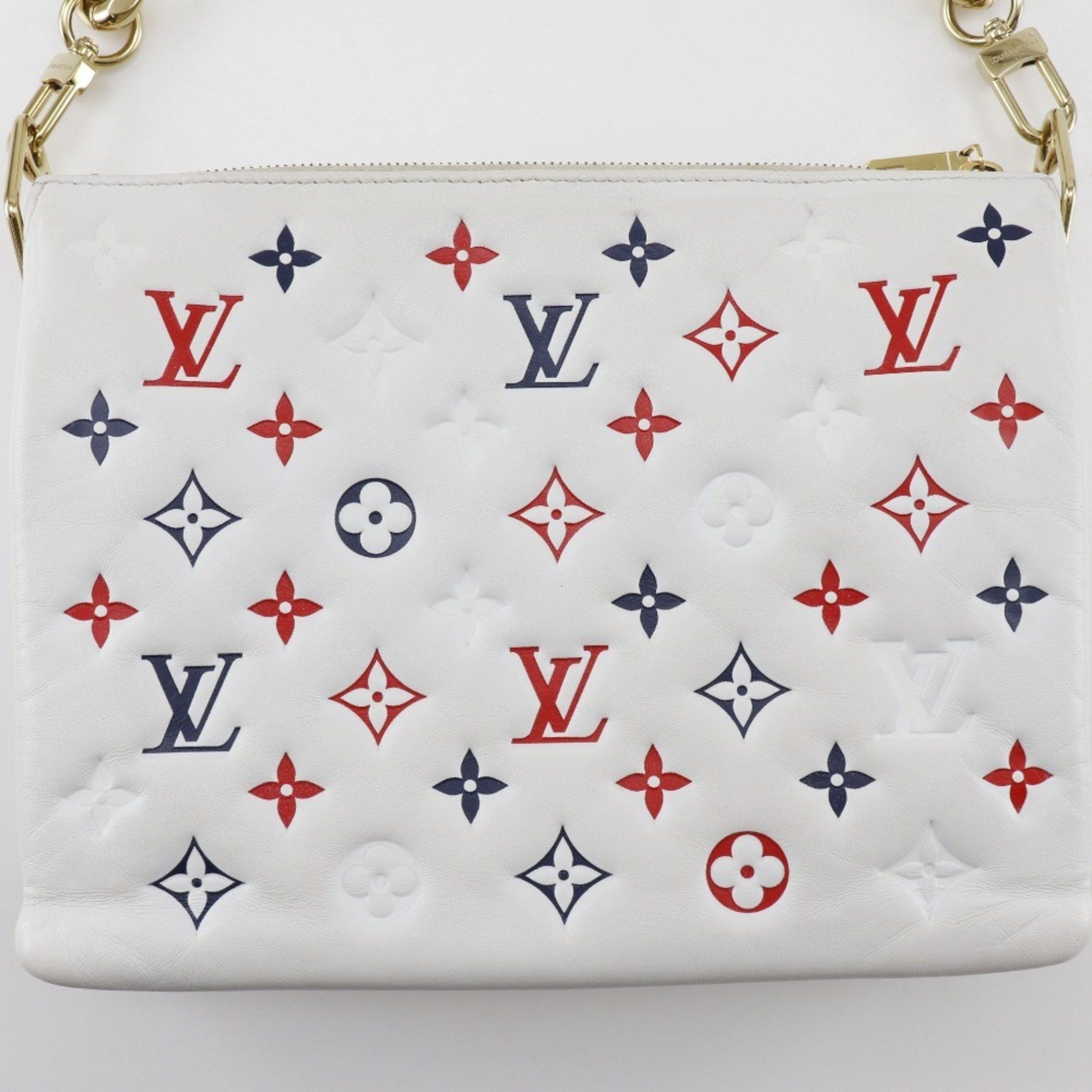 Louis Vuitton Louis Vuitton Kussan PM Shoulder Bag/Monogram Clutch M23466, White Sheepskin Leather, 2-Way, Women's Size ONE SIZE - 8 Thumbnail