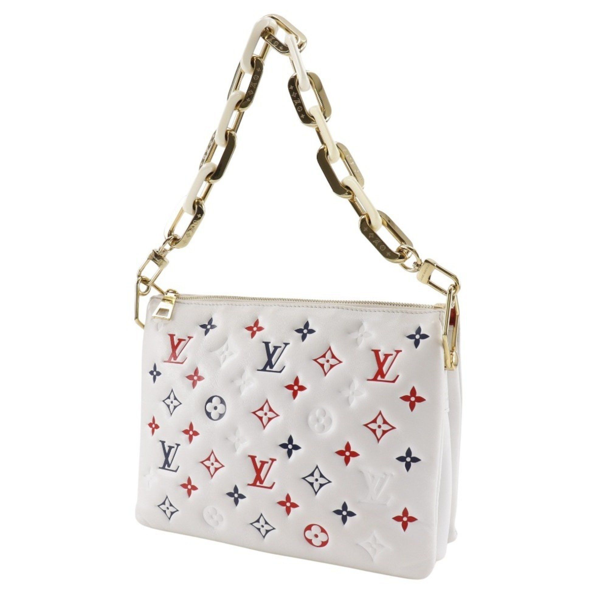 Louis Vuitton Louis Vuitton Kussan PM Shoulder Bag/Monogram Clutch M23466, White Sheepskin Leather, 2-Way, Women's Size ONE SIZE - 2 Thumbnail