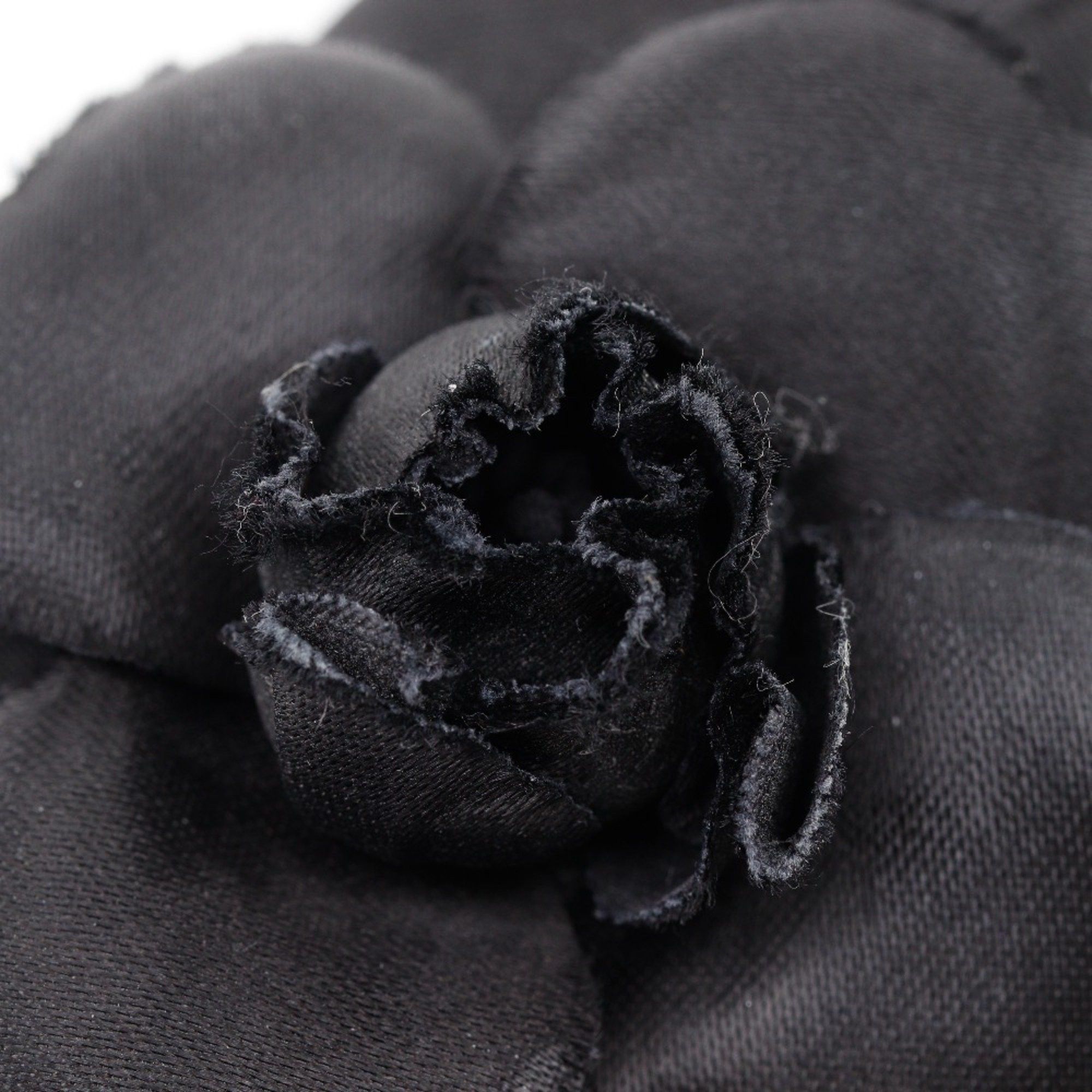 Chanel CHANEL Camellia Ribbon Barrette, Satin Black Ribbon, Women's Size ONE SIZE - 7 Thumbnail
