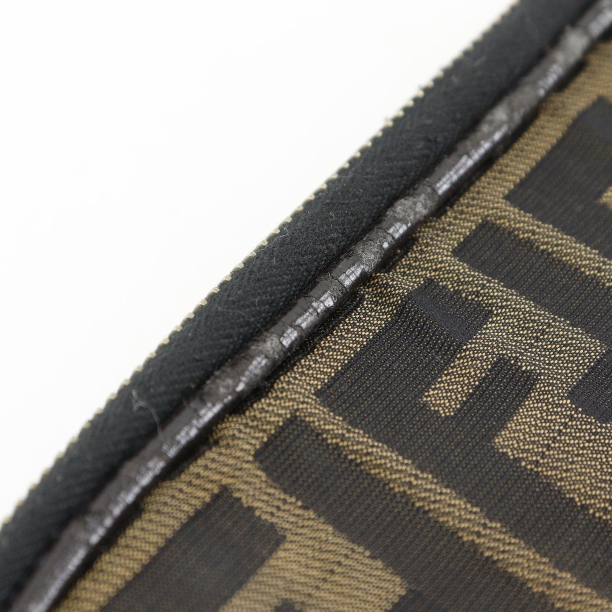 Fendi Fendi Folding Vanity Pouch, Zucca Nylon Canvas, Brown, Women's, B-Rank Size ONE SIZE - 17 Thumbnail